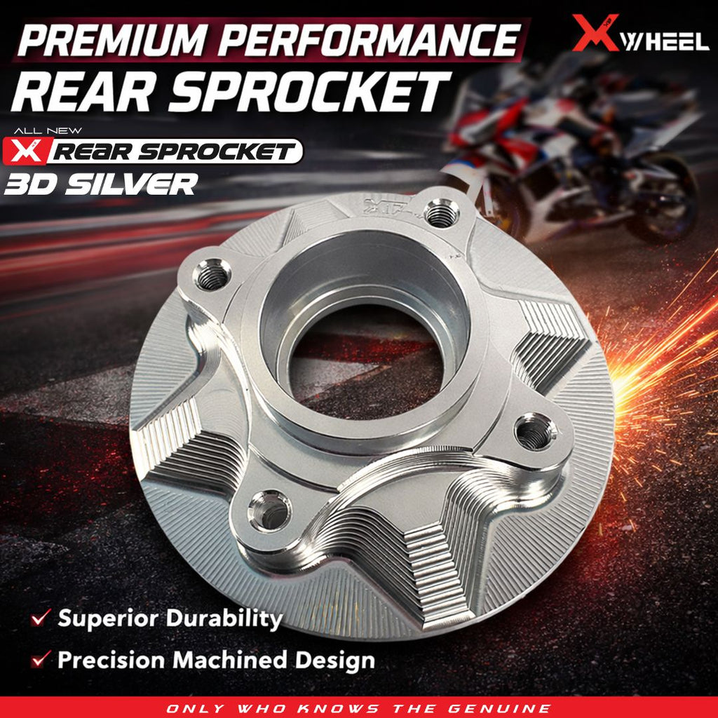 X-WHEEL Rear Sprocket Hub CNC 3D Vega SILVER 4H