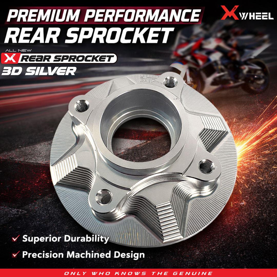 X-WHEEL Rear Sprocket Hub CNC 3D Vega SILVER 4H
