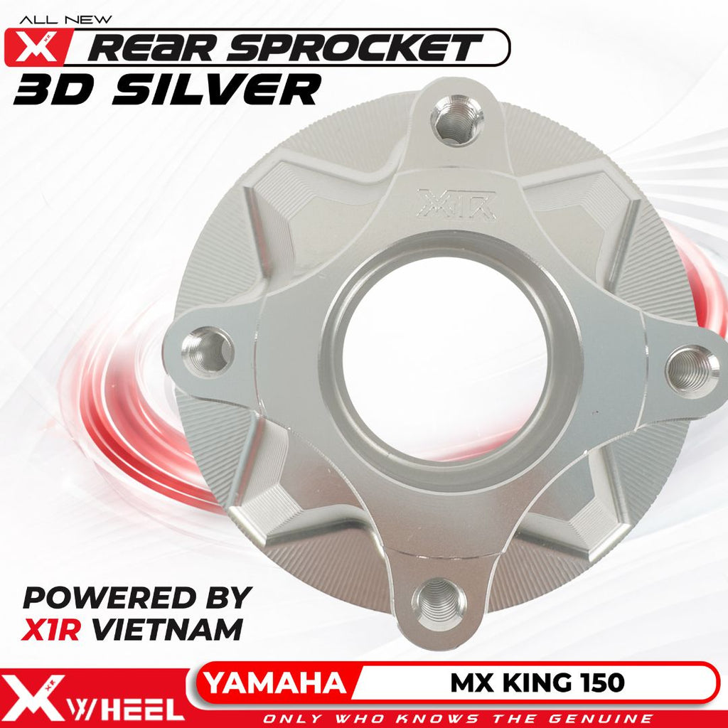 X-WHEEL Rear Sprocket Hub CNC 3D MXKING 150 SILVER 4H