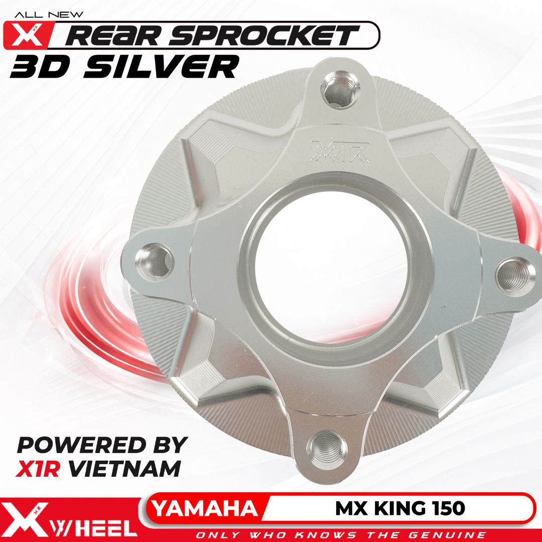 X-WHEEL Rear Sprocket Hub CNC 3D MXKING 150 SILVER 4H