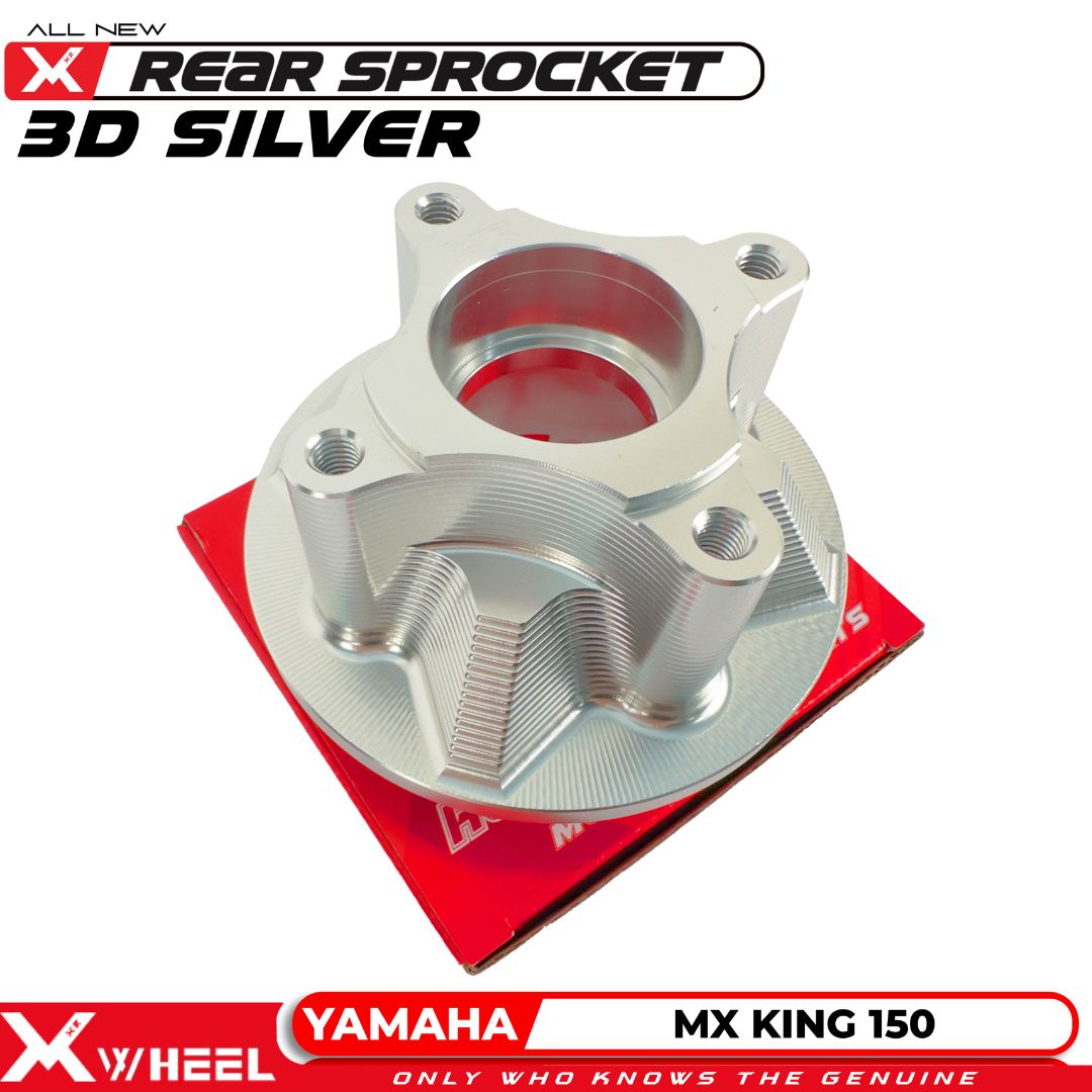 X-WHEEL Rear Sprocket Hub CNC 3D MXKING 150 SILVER 4H