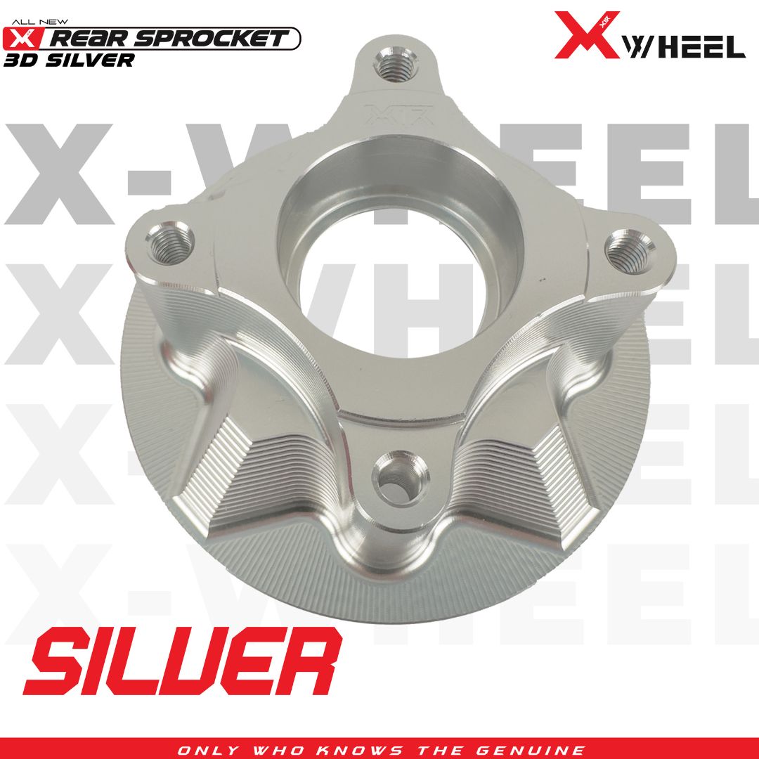 X-WHEEL Rear Sprocket Hub CNC 3D MXKING 150 SILVER 4H