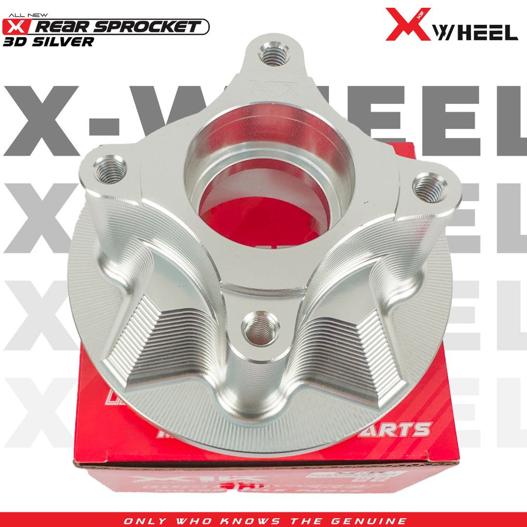X-WHEEL Rear Sprocket Hub CNC 3D MXKING 150 SILVER 4H