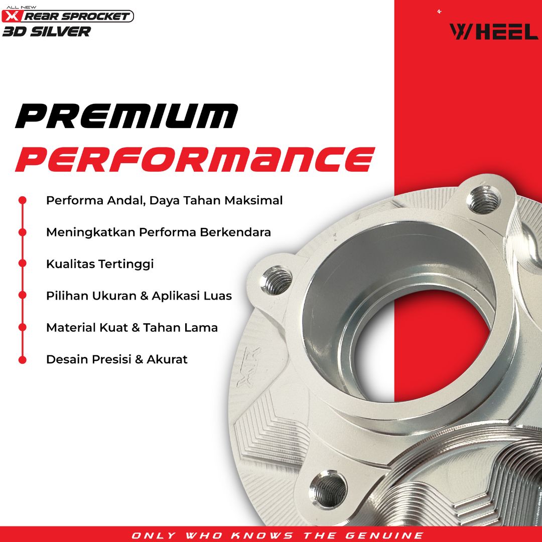 X-WHEEL Rear Sprocket Hub CNC 3D Vega SILVER 4H