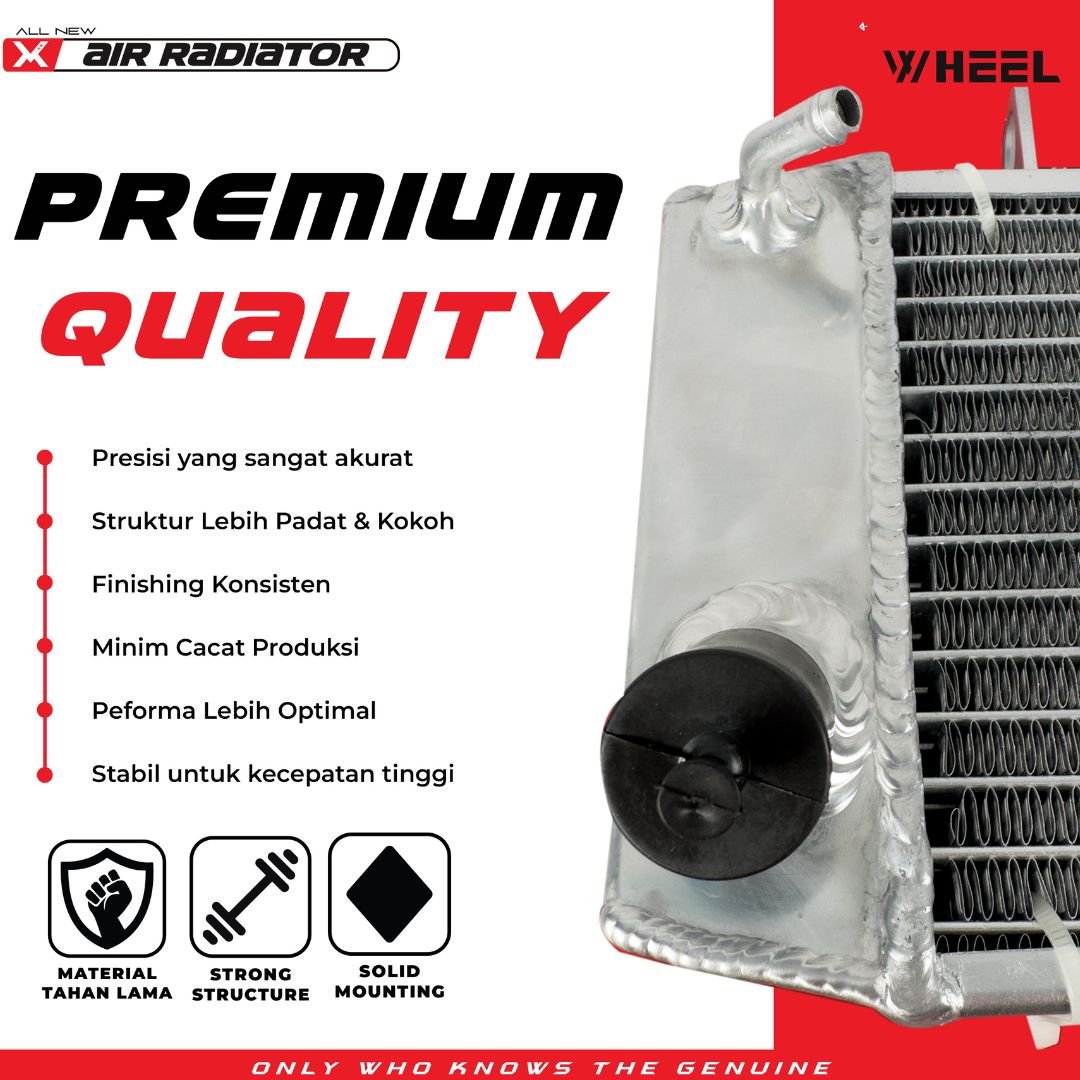 X-WHEEL Racing Radiator Full Aluminium MX KING 150 Titanium Blue