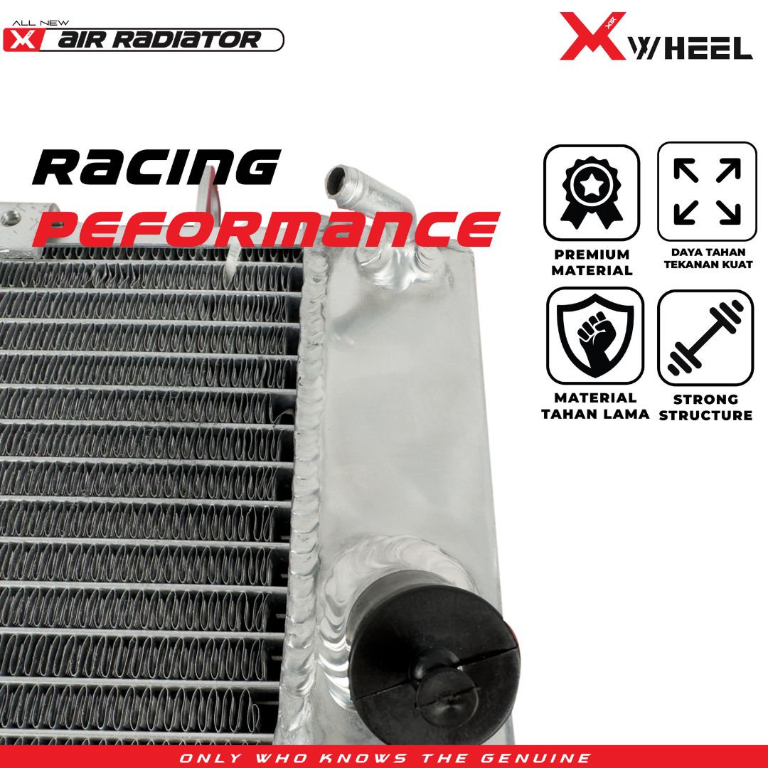 X-WHEEL Racing Radiator Full Aluminium MX KING 150 Titanium Blue