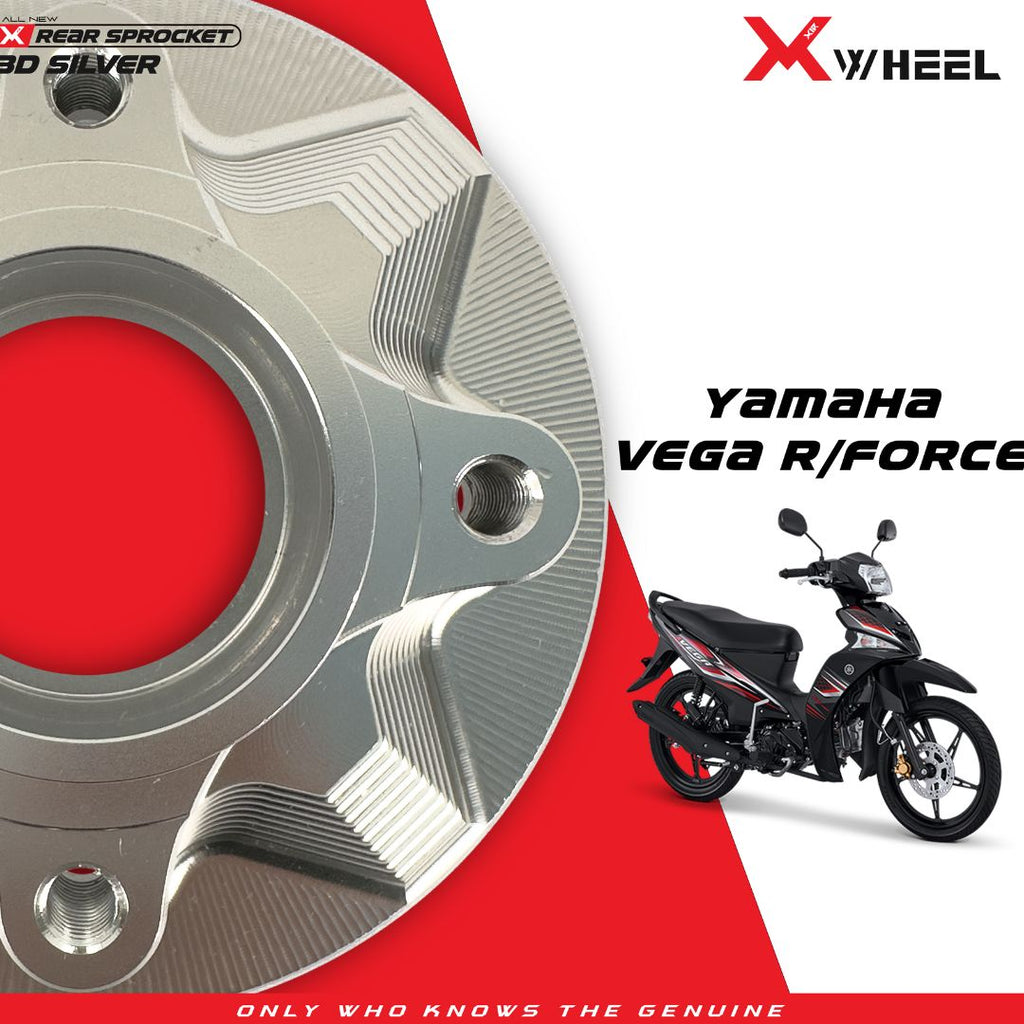 X-WHEEL Rear Sprocket Hub CNC 3D Vega SILVER 4H