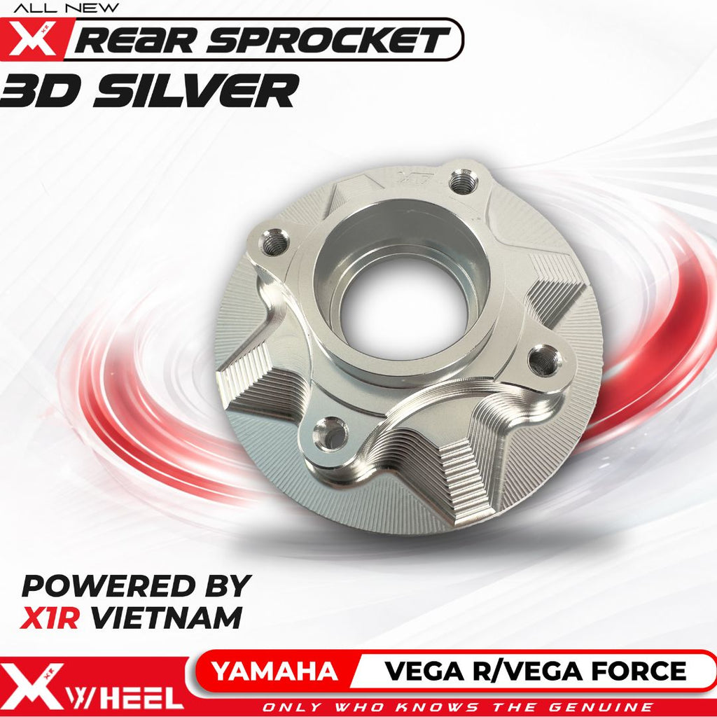 X-WHEEL Rear Sprocket Hub CNC 3D Vega SILVER 4H