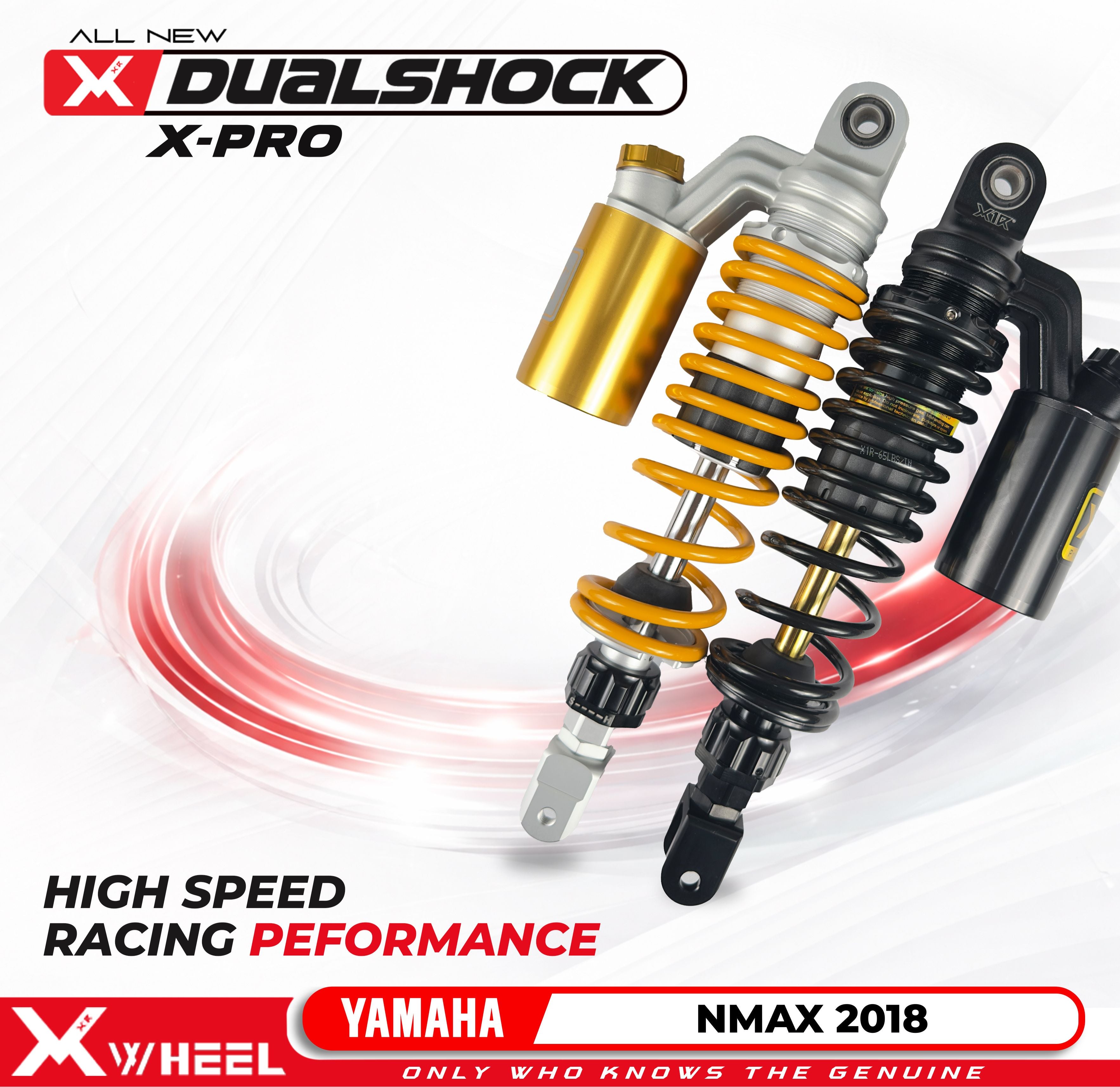 X-WHEEL Shock Breaker Dual O-Series X-Pro NMAX 305MM Black Gold/Gold