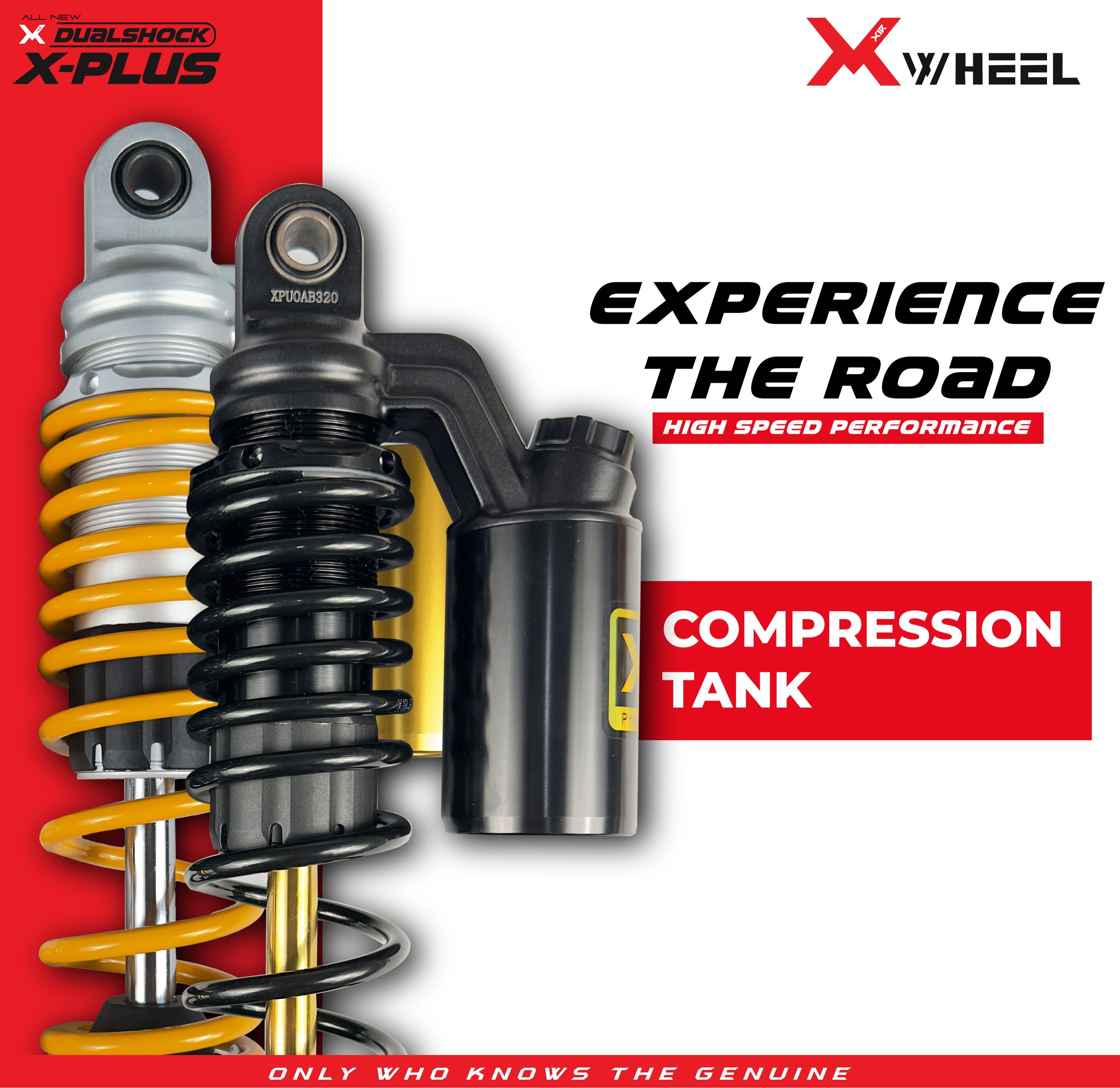 X-WHEEL Shock Breaker Dual O-Series X-Plus PCX 320MM Black Gold/Gold - Black Gold