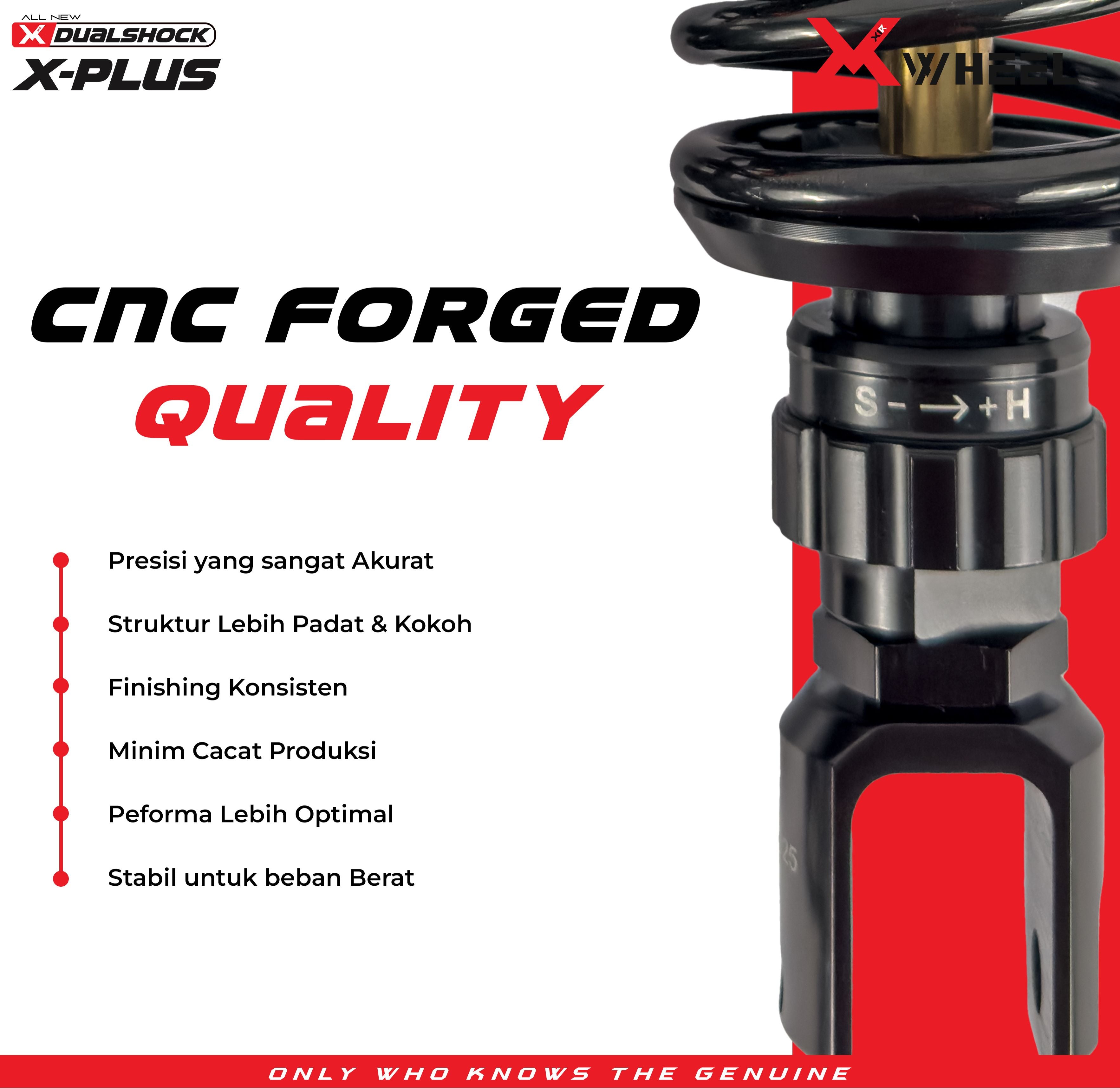 X-WHEEL Shock Breaker Dual D-Series X-Plus NMAX/Nouvo 135/AEROX 305MM Black/Black Gold