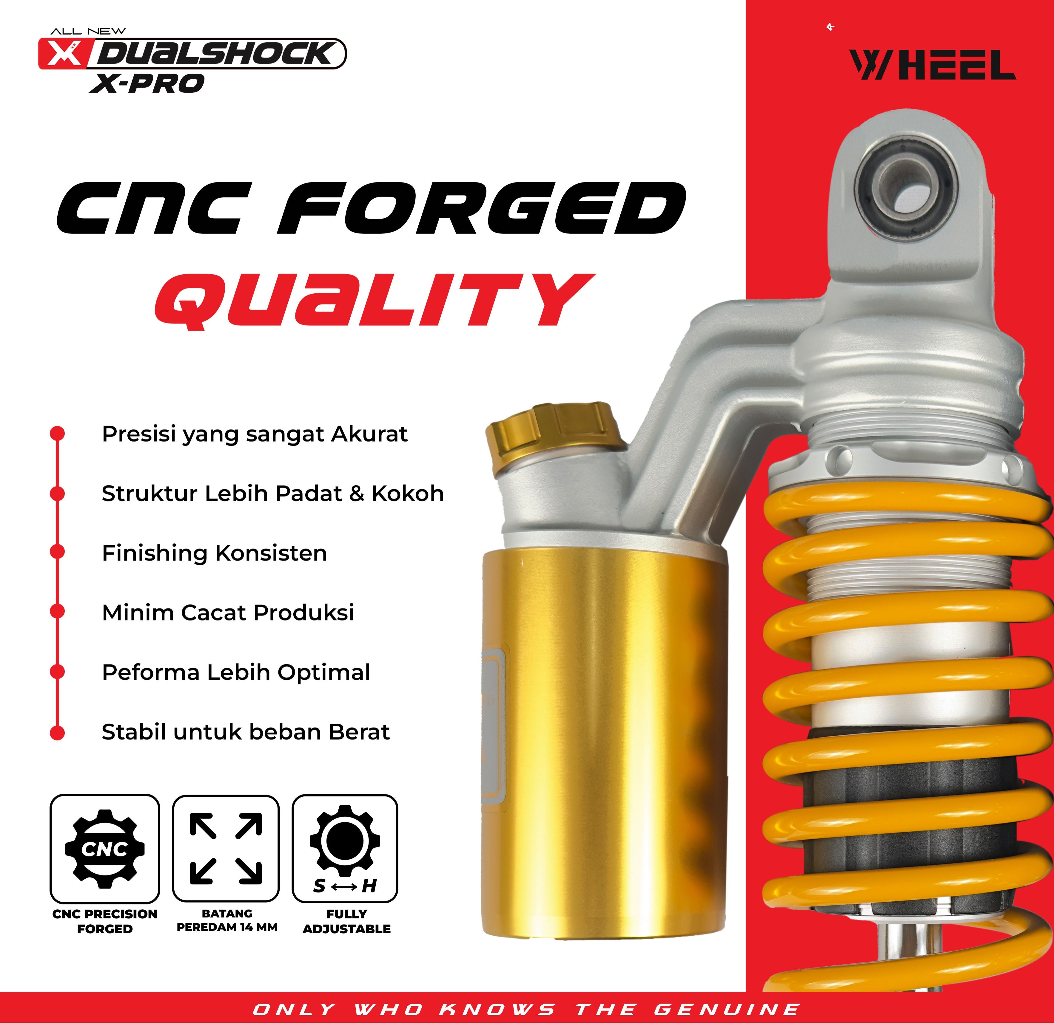 X-WHEEL Shock Breaker Dual O-Series X-Pro NMAX 305MM Black Gold/Gold