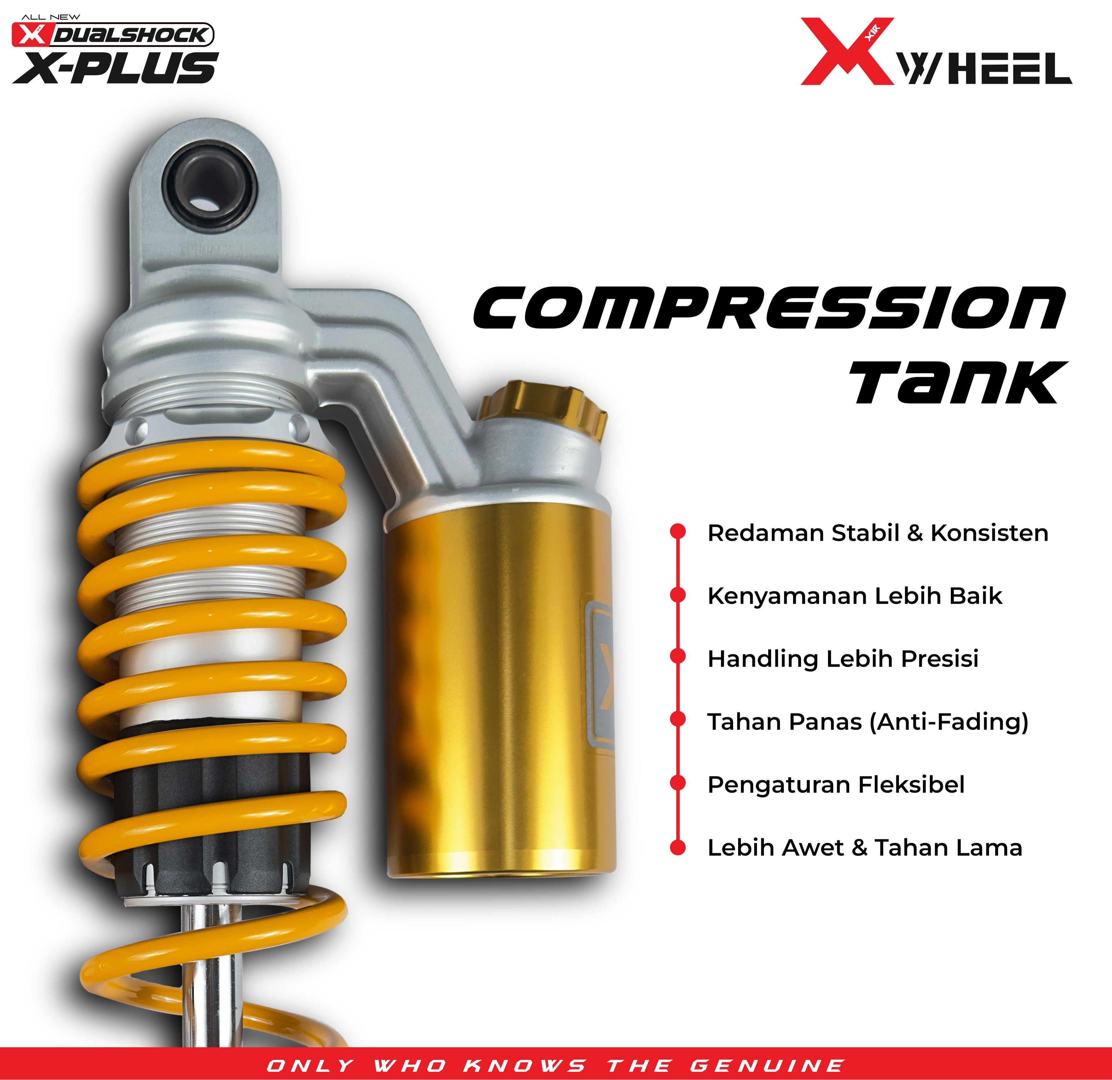 X-WHEEL Shock Breaker Dual O-Series X-Plus PCX 320MM Black Gold/Gold - Black Gold