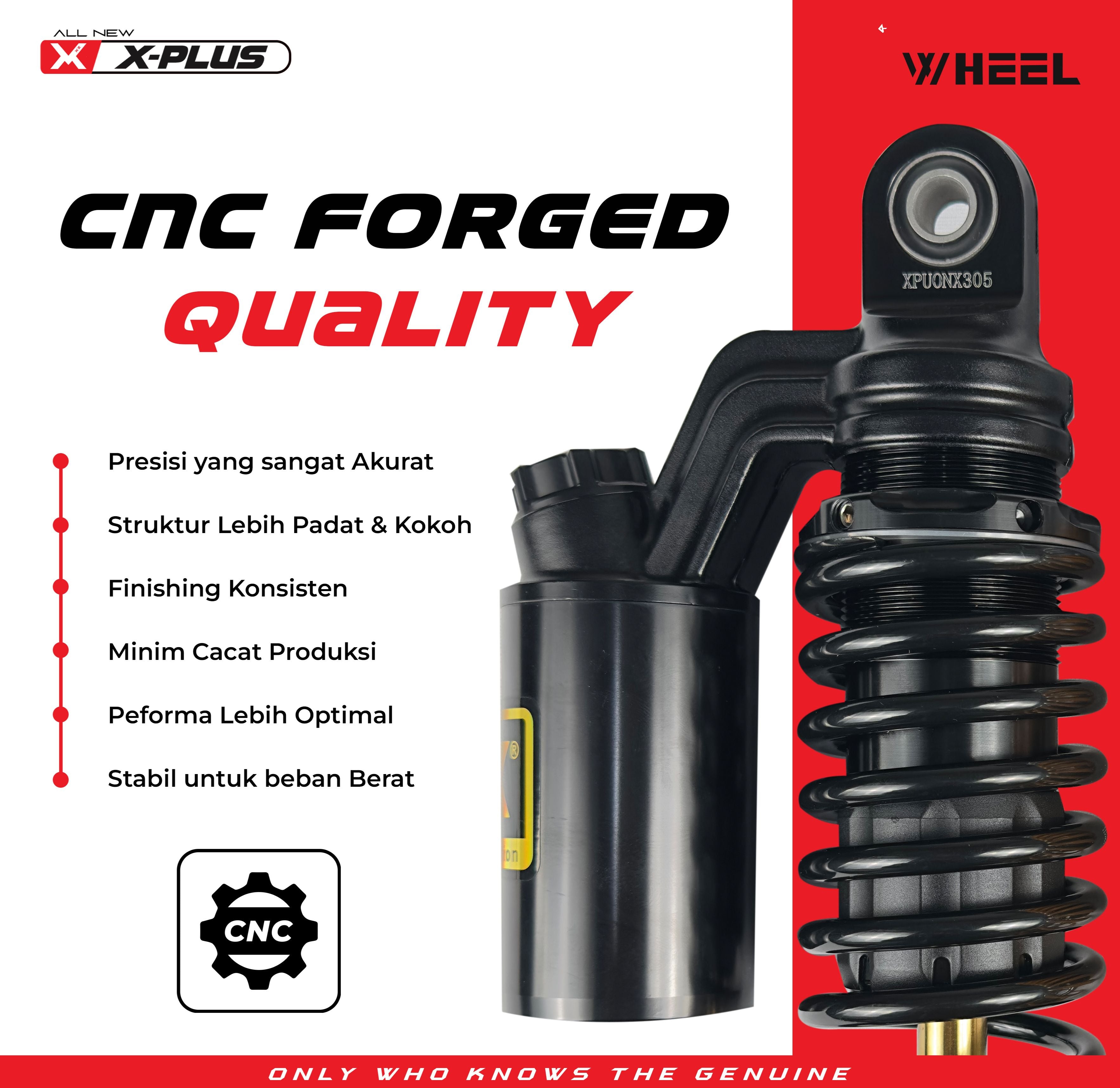 X-WHEEL Shock Breaker Dual O-Series X-Plus NMAX 305MM Black Gold/Gold