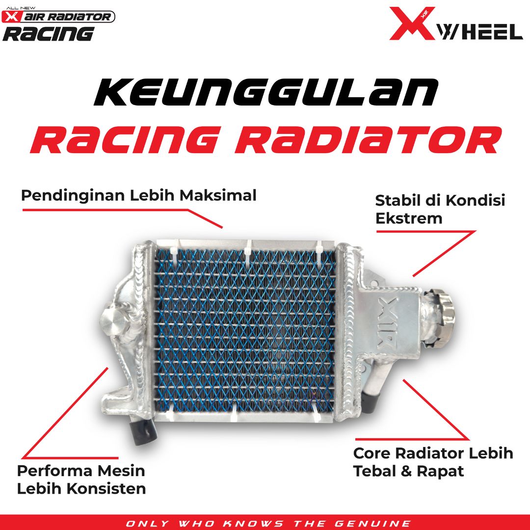 X-WHEEL Racing Radiator Full Aluminium Vario 150 Titanium Blue