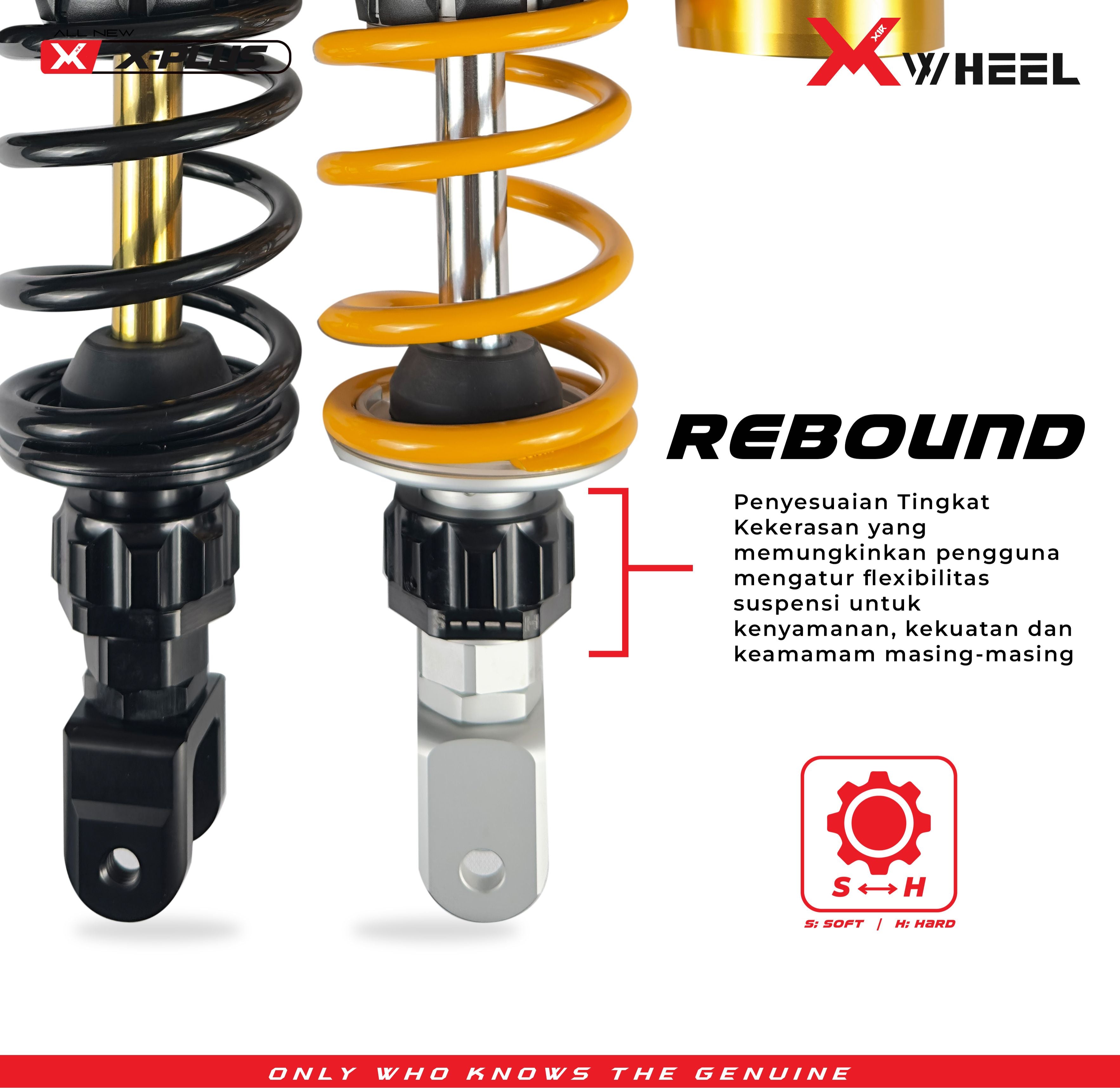 X-WHEEL Shock Breaker Dual O-Series X-Plus NMAX 305MM Black Gold/Gold