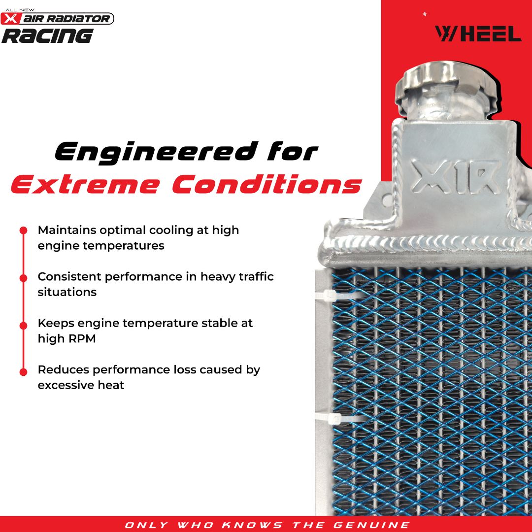 X-WHEEL Racing Radiator Full Aluminium Vario 150 Titanium Blue