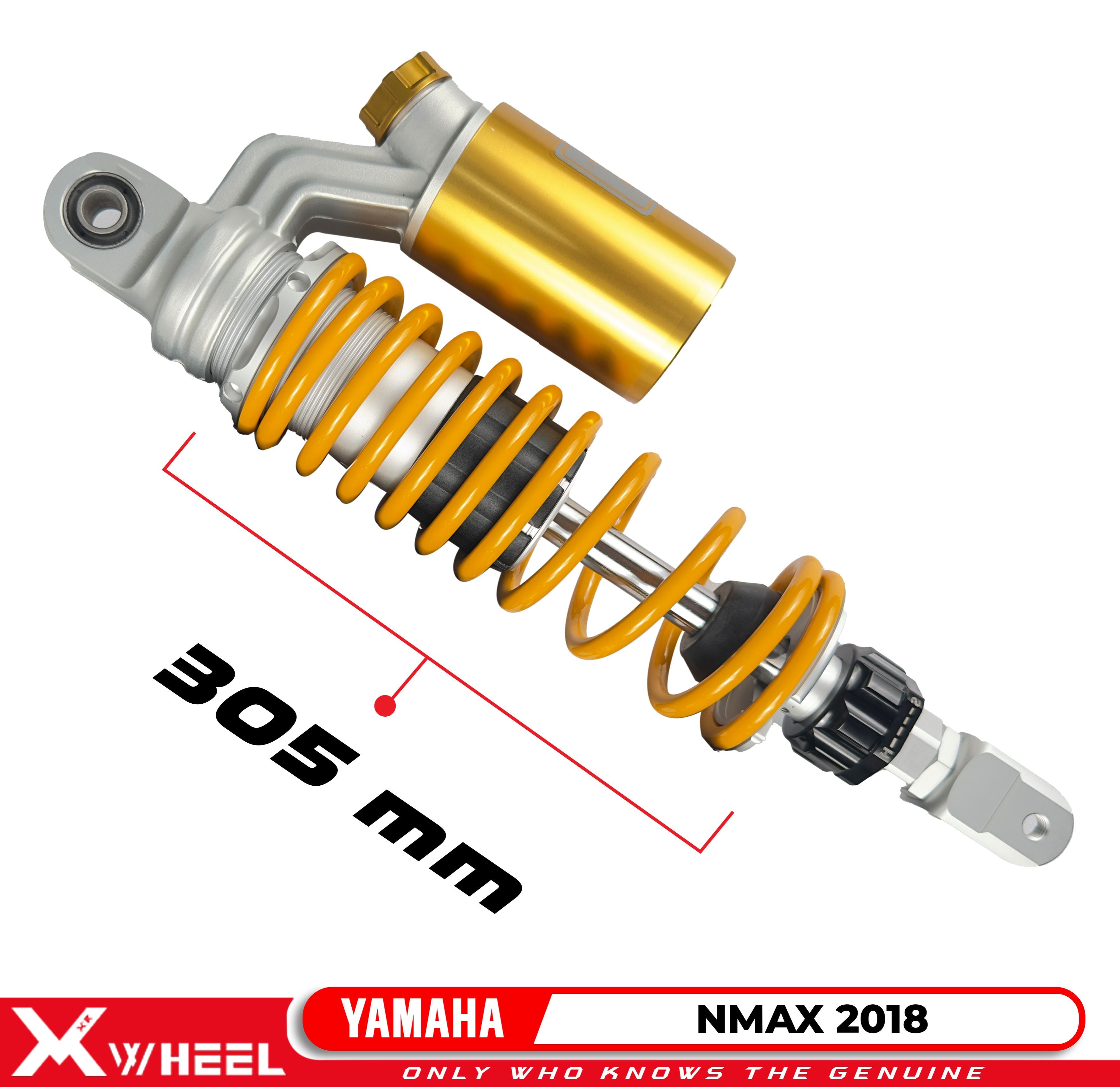 X-WHEEL Shock Breaker Dual O-Series X-Pro NMAX 305MM Black Gold/Gold