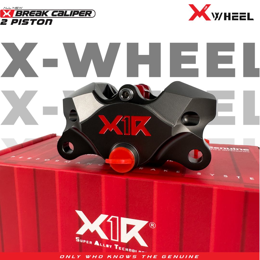 X-WHEEL Brake Caliper 2 Piston All Type Hard Gray Anodyzed