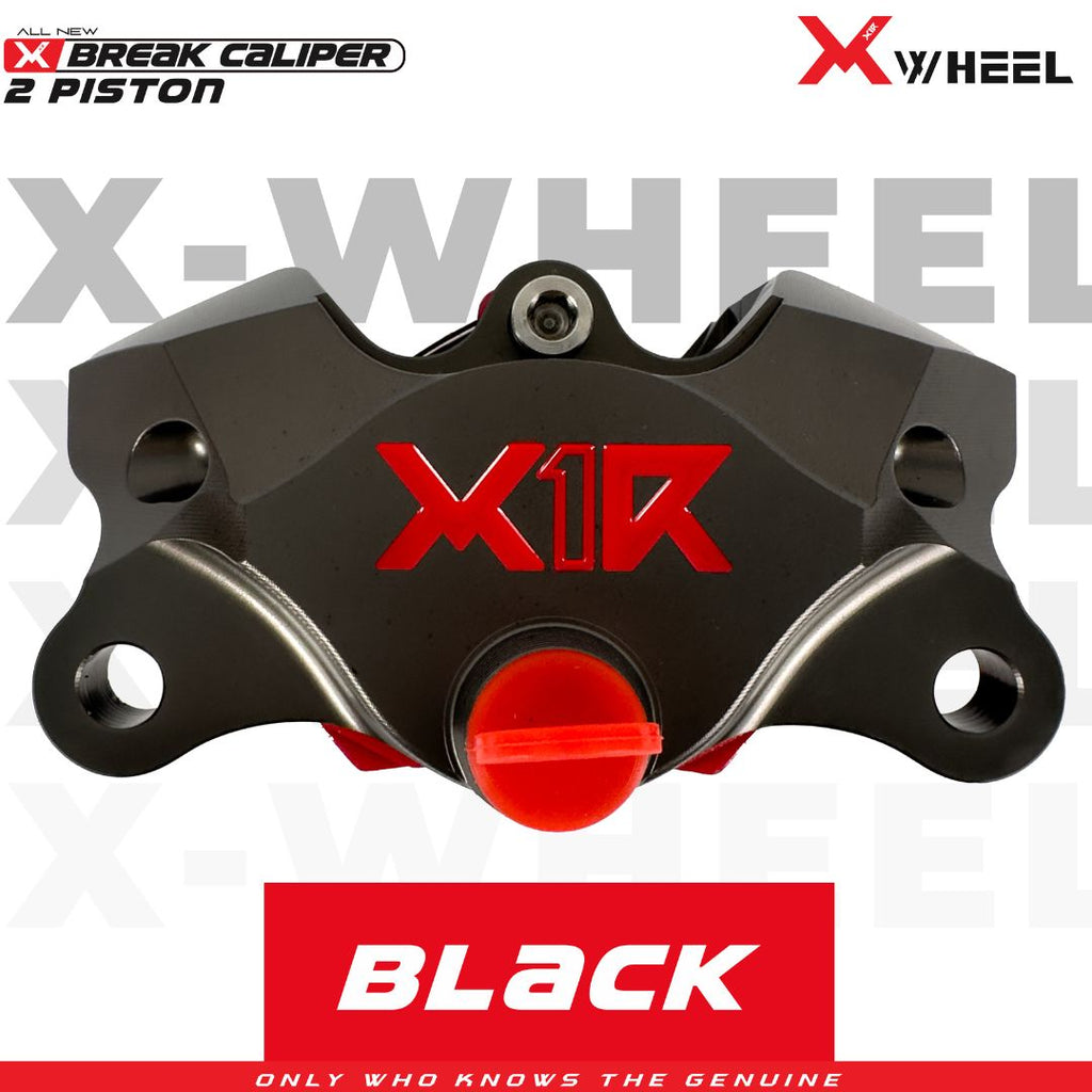 X-WHEEL Brake Caliper 2 Piston All Type Black/Silver