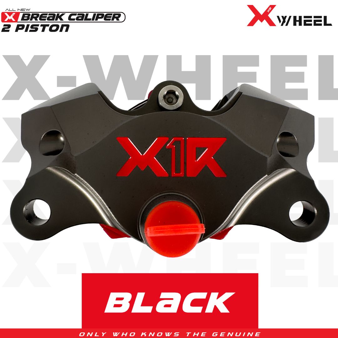 X-WHEEL Brake Caliper 2 Piston All Type Black/Silver