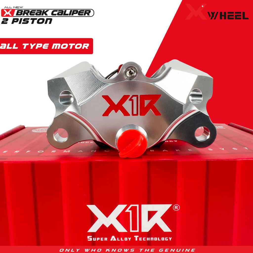 X-WHEEL Brake Caliper 2 Piston All Type Black/Silver