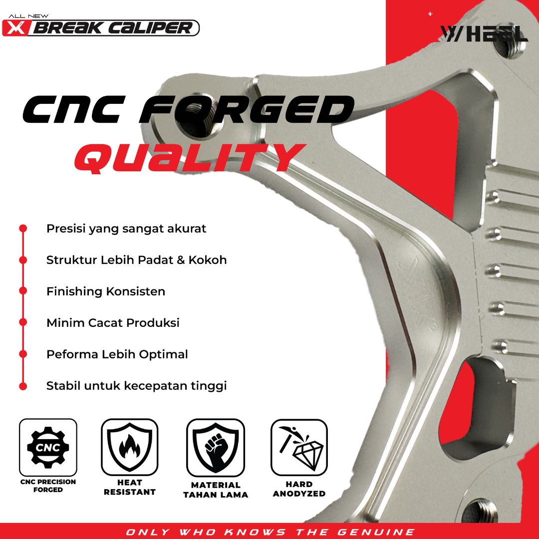 X-WHEEL Bracket Caliper 2 Piston CNC Vario 220MM