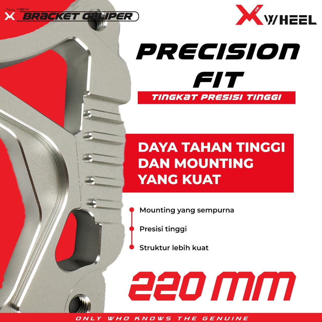 X-WHEEL Bracket Caliper 2 Piston CNC Vario 220MM