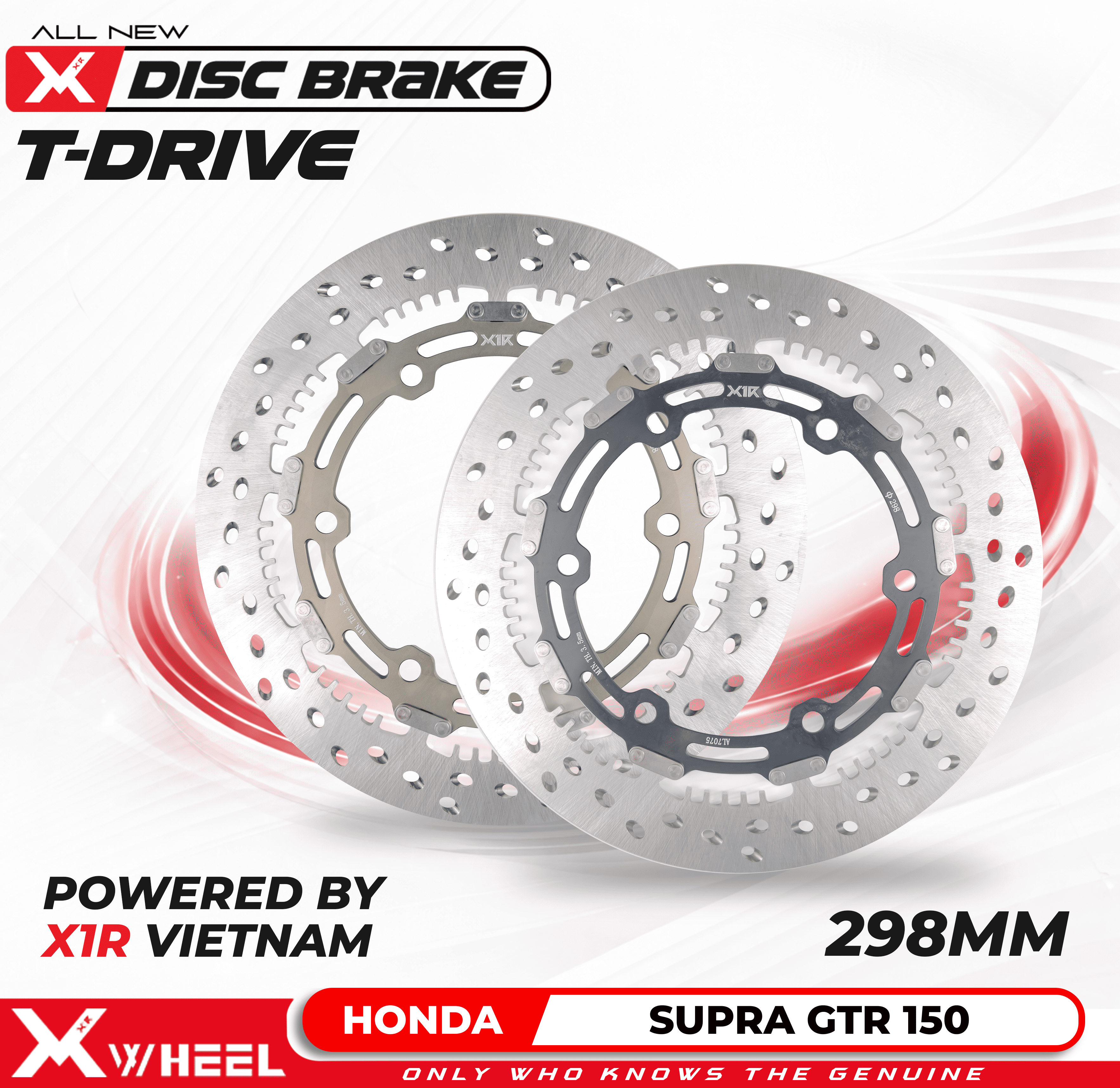 X-WHEEL T-Drive Brake Disc SUPRA RS150 298MM Black/Gold