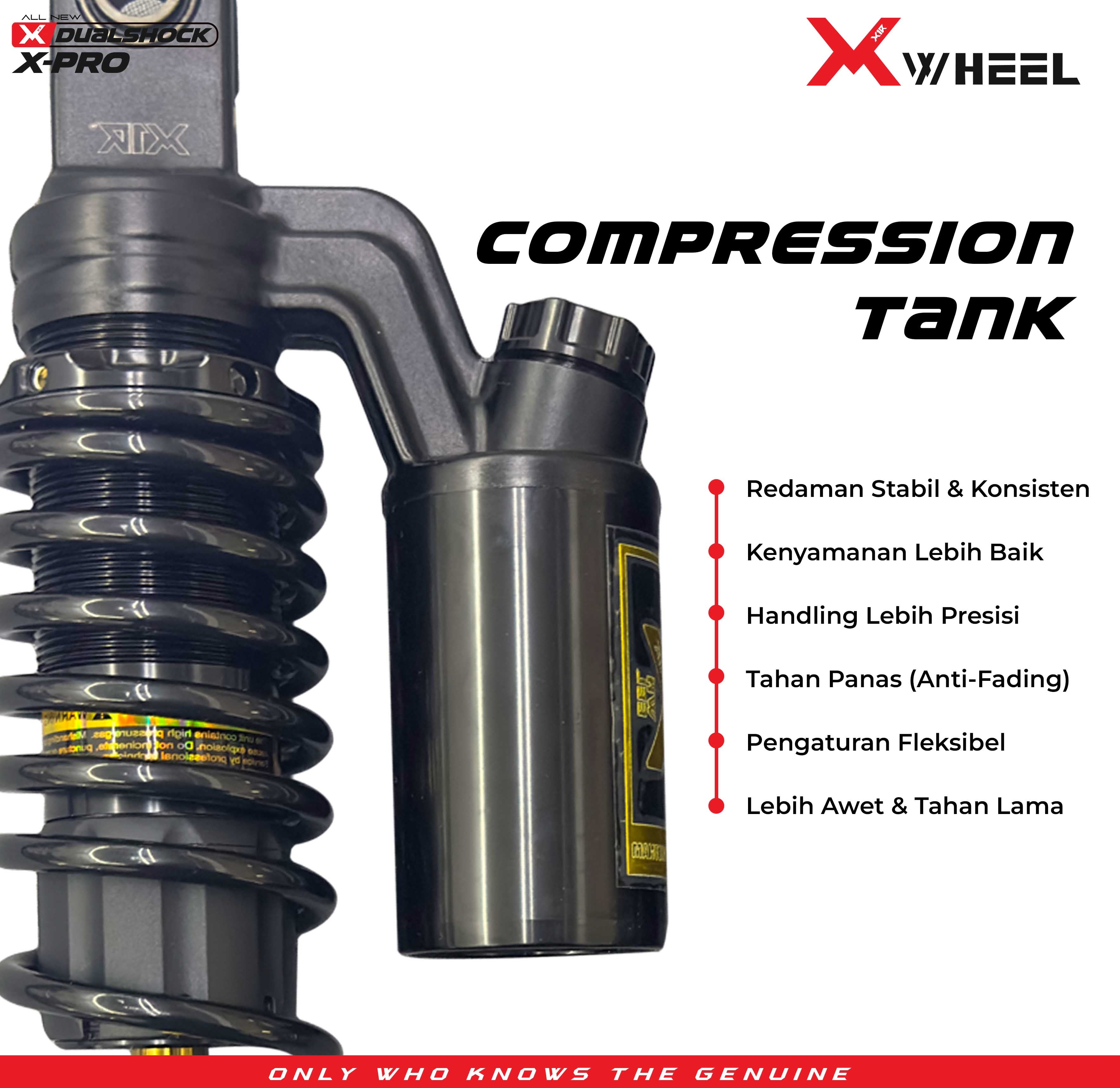 X-WHEEL Shock Breaker Dual O-Series X-Pro Supra 110 335MM Black Gold