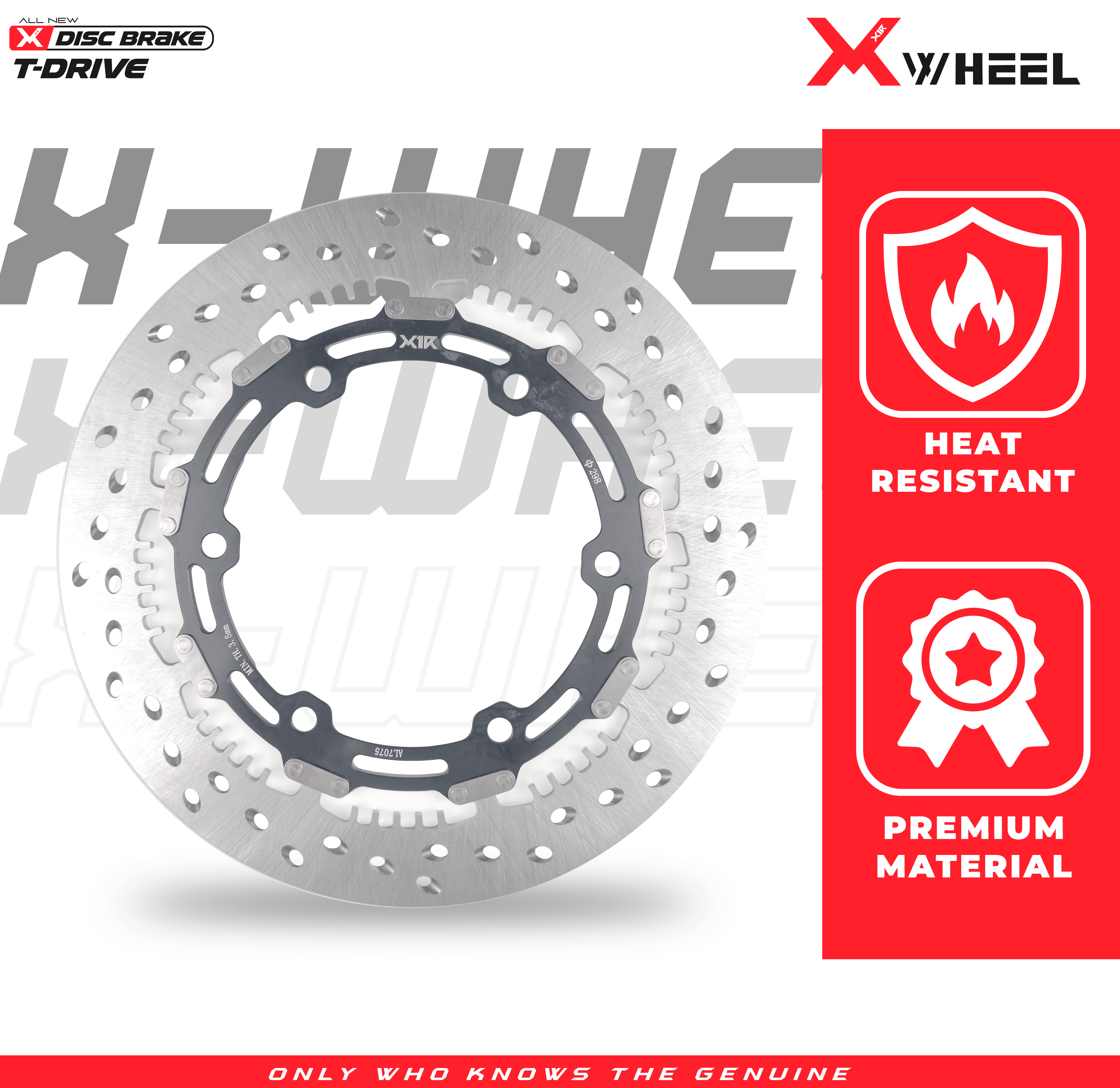 X-WHEEL T-Drive Brake Disc SUPRA RS150 298MM Black/Gold