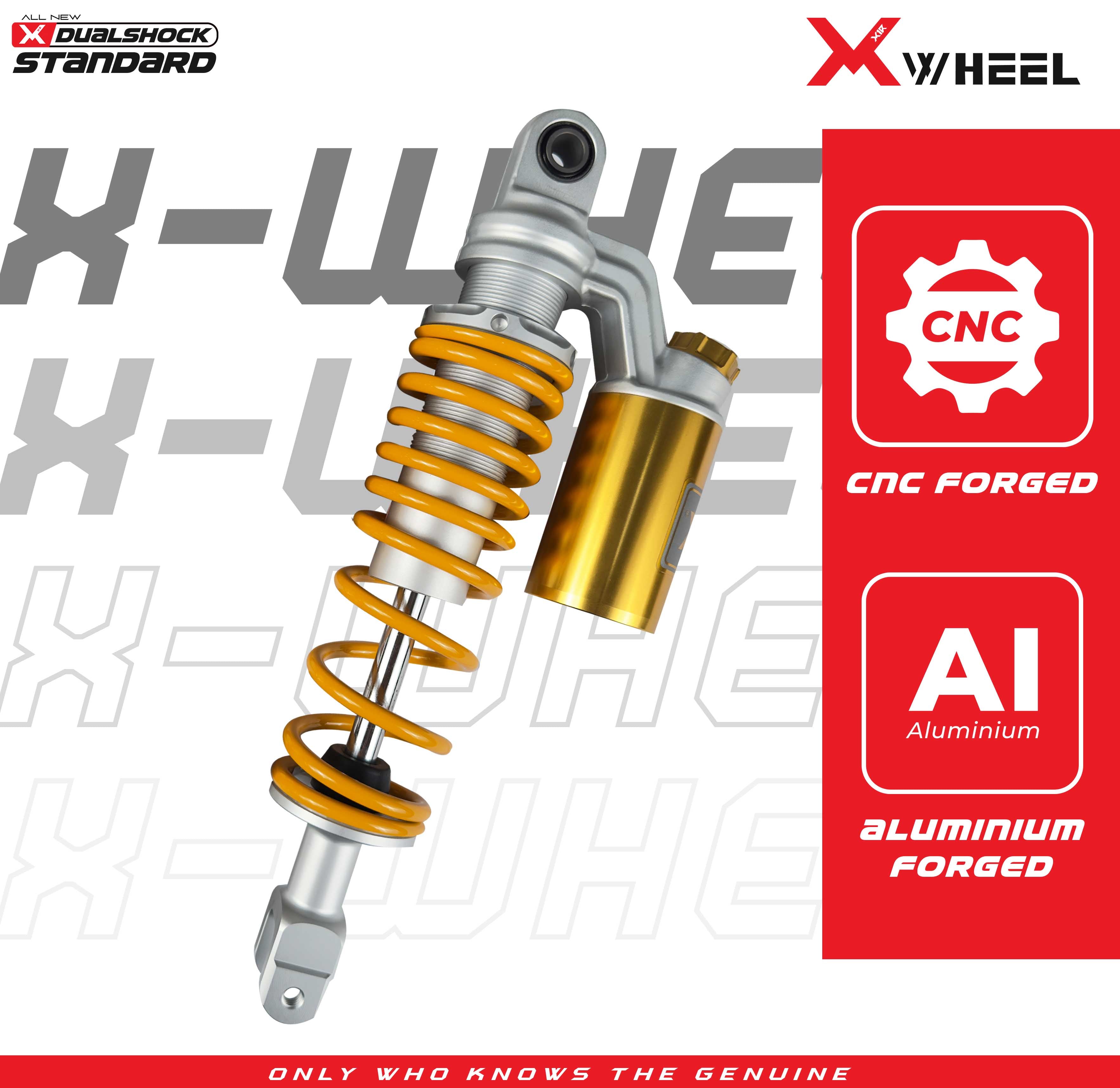 X-WHEEL Shock Breaker Dual O-Series Standard PCX 125 320MM Gold