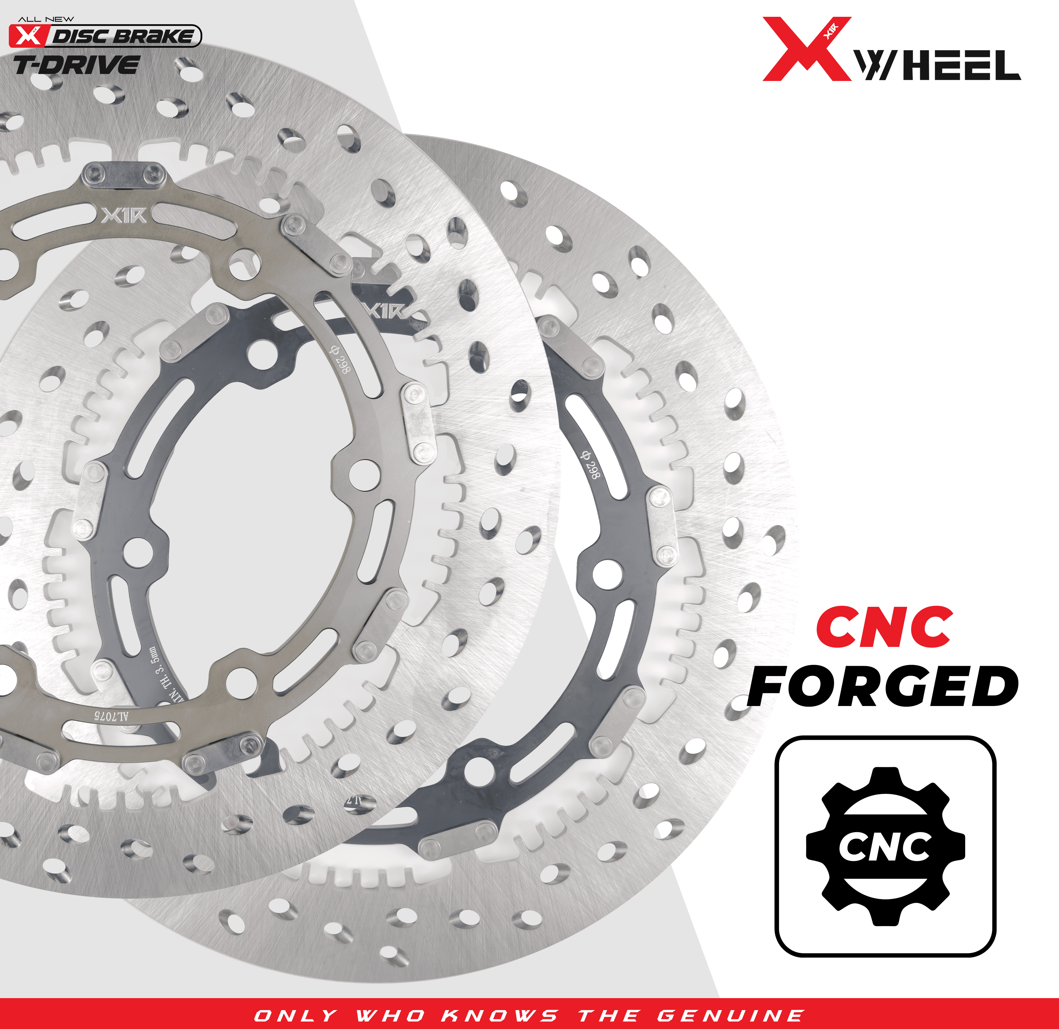 X-WHEEL T-Drive Brake Disc SUPRA RS150 298MM Black/Gold