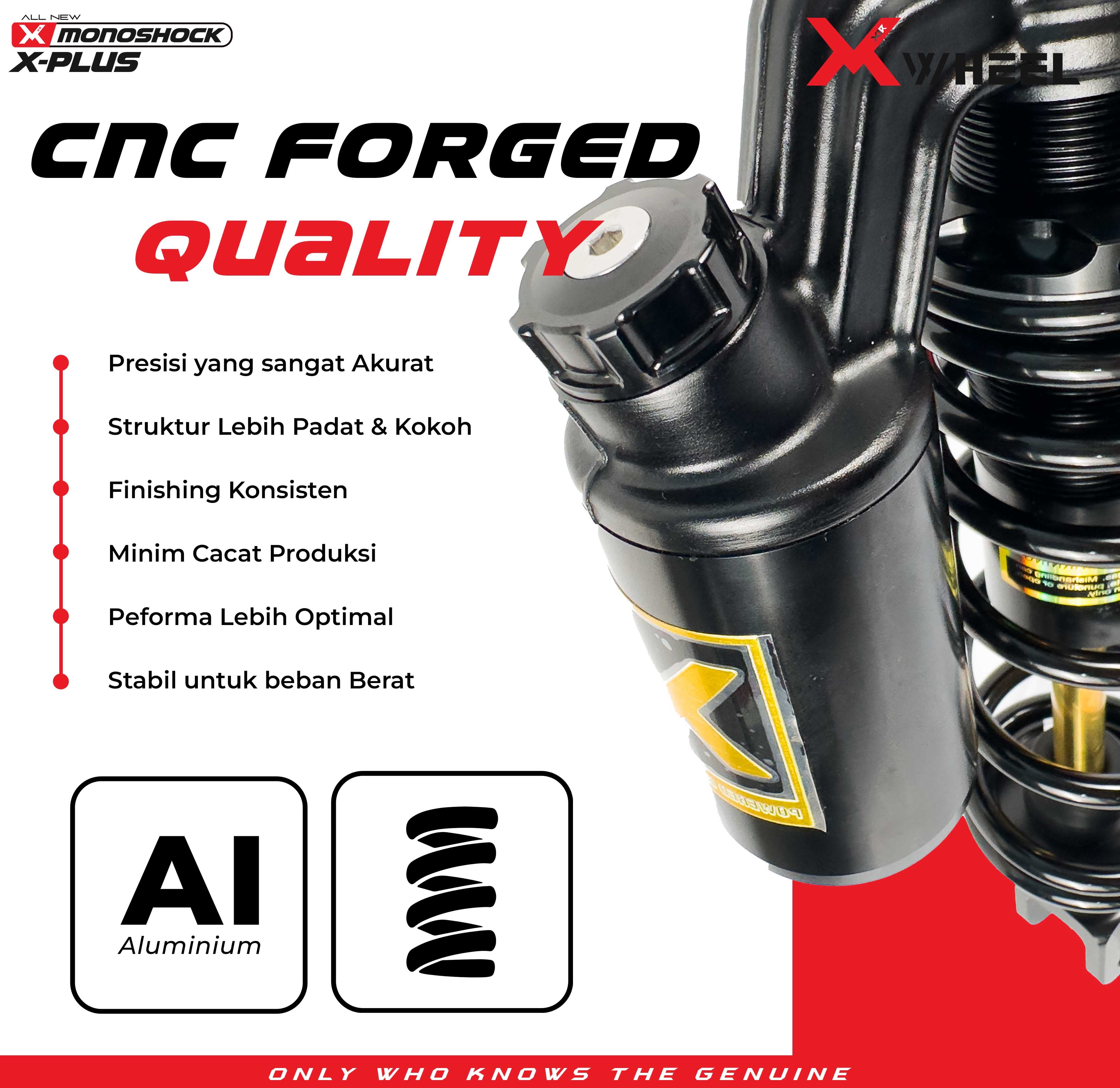 X-WHEEL Shock Breaker Mono O-Series X-Plus Vario 125/150 328MM Black Gold