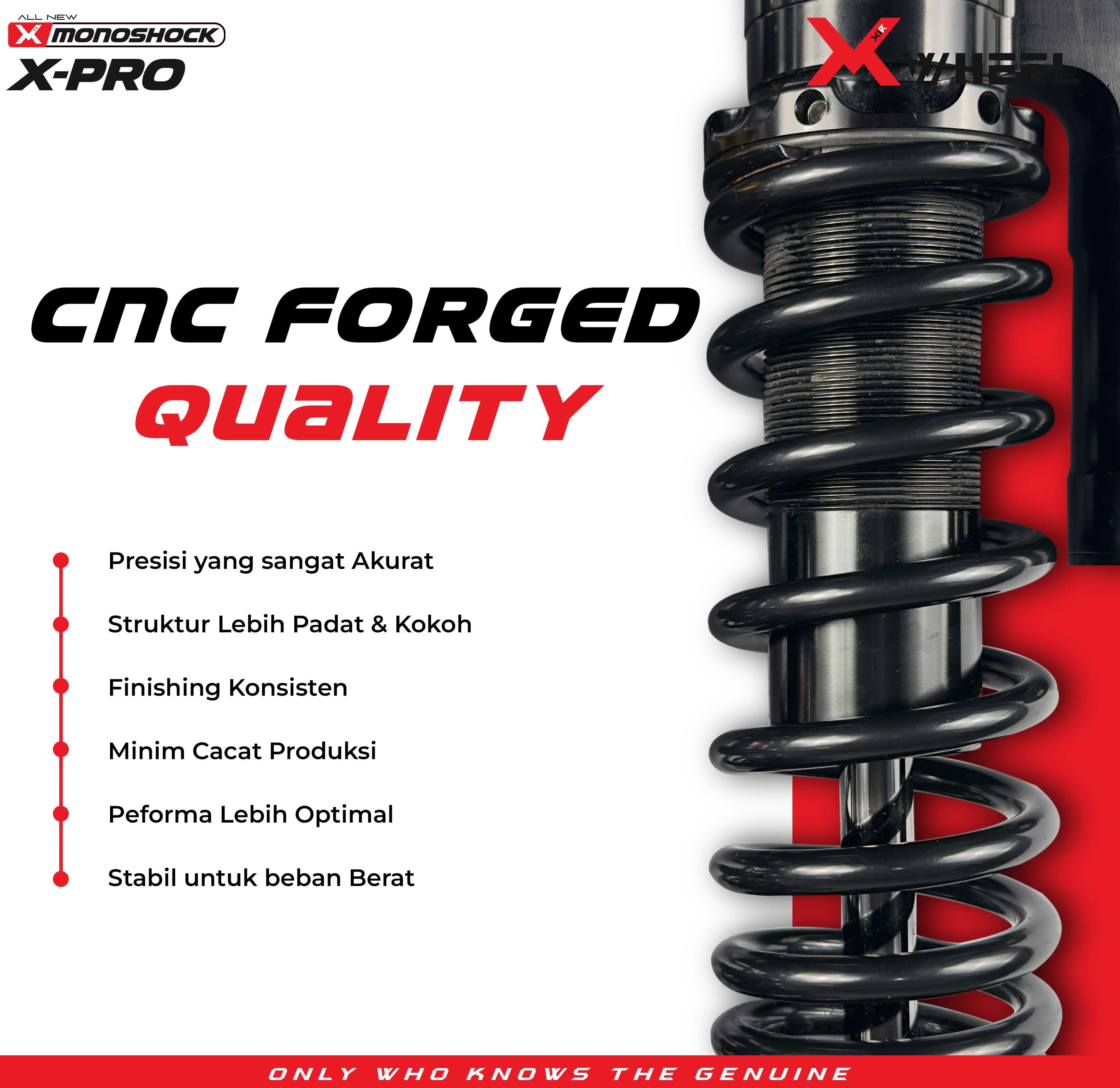 X-WHEEL Shock Breaker Mono N-Series X-Pro Vario 125/150 328MM Black Chrome/Full Black