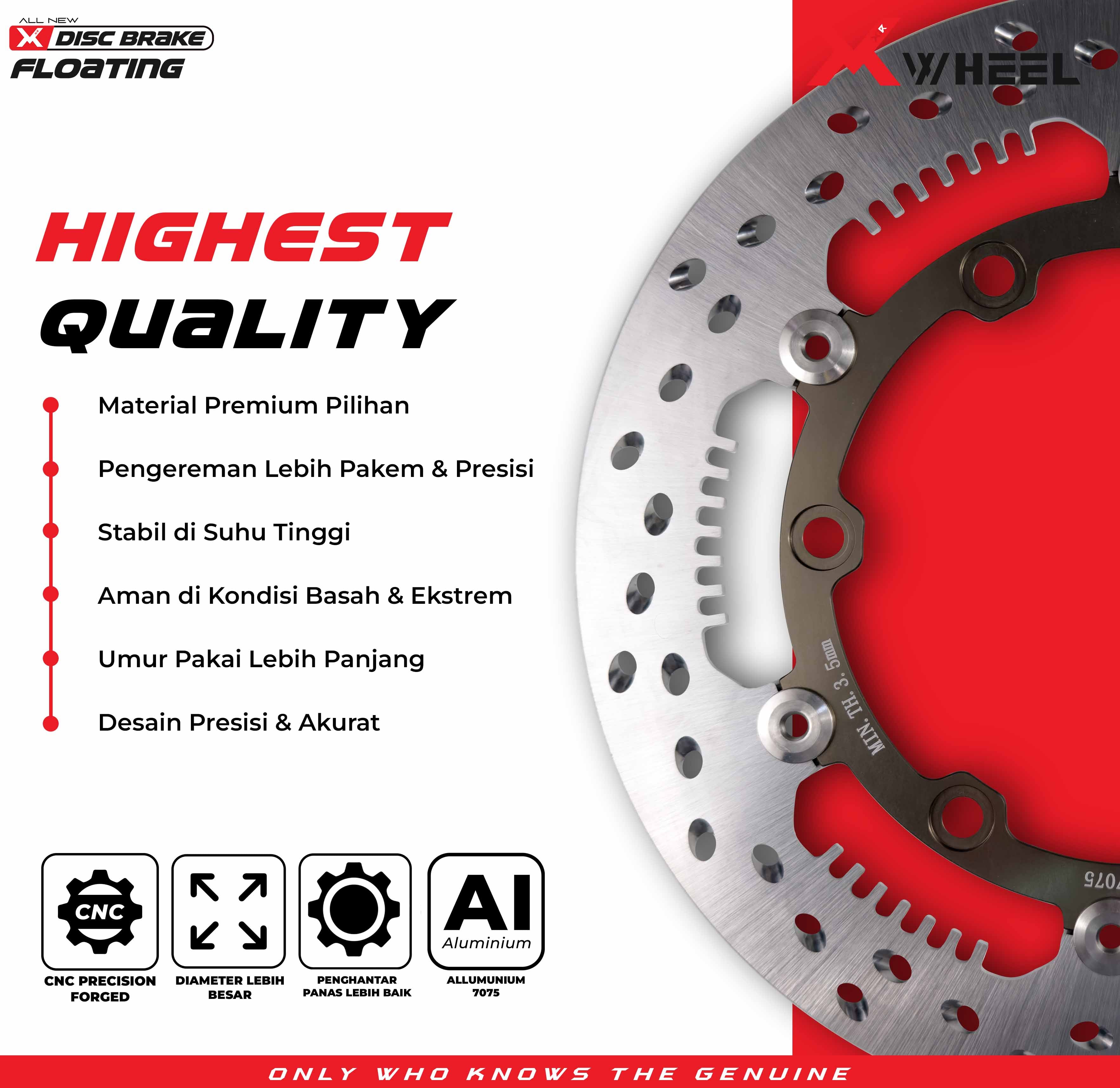 X-WHEEL Floating Brake Disc AL7075 SUPRA GTR150 298MM BlackGold