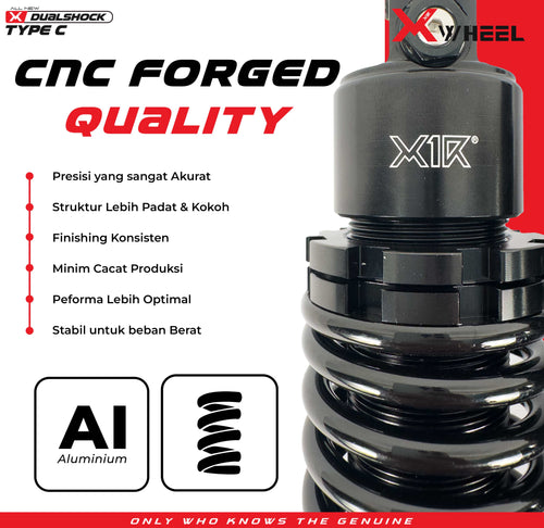 Shock Breaker Dual D-Series Type C Wave/Supra 125 335MM Black Gold/Black