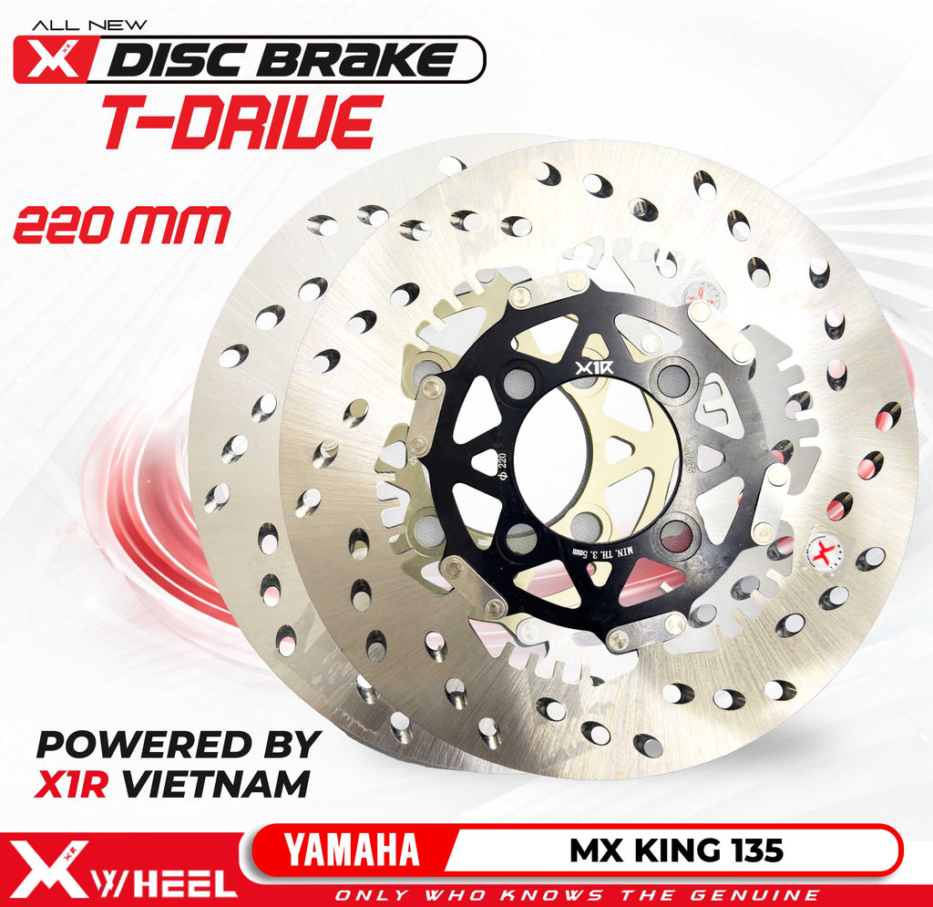 X-WHEEL T-Drive Brake Disc Right MXKING 135 220MM Black/Gold