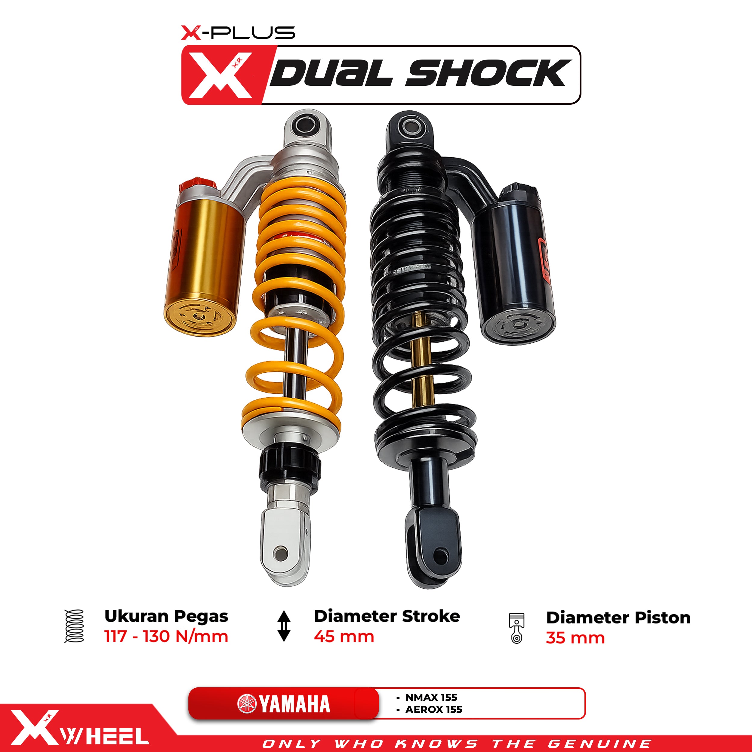 All New X1R Dual Shock for Yamaha | Rebound Fully Adjustment | Titanium Steel HD