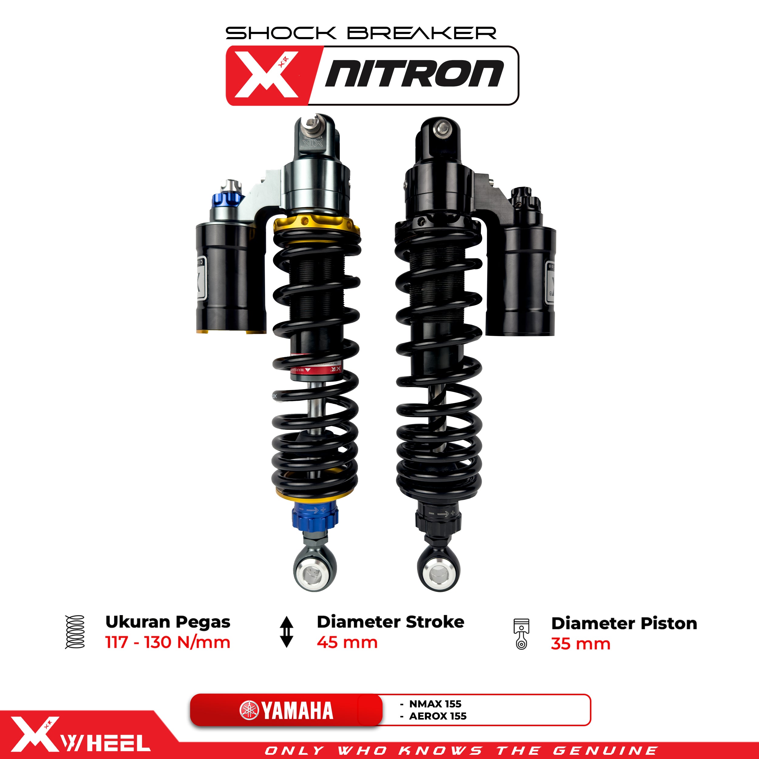 Shock Breaker X1R Nitron X-Pro Monoshock Tabung Bawah
