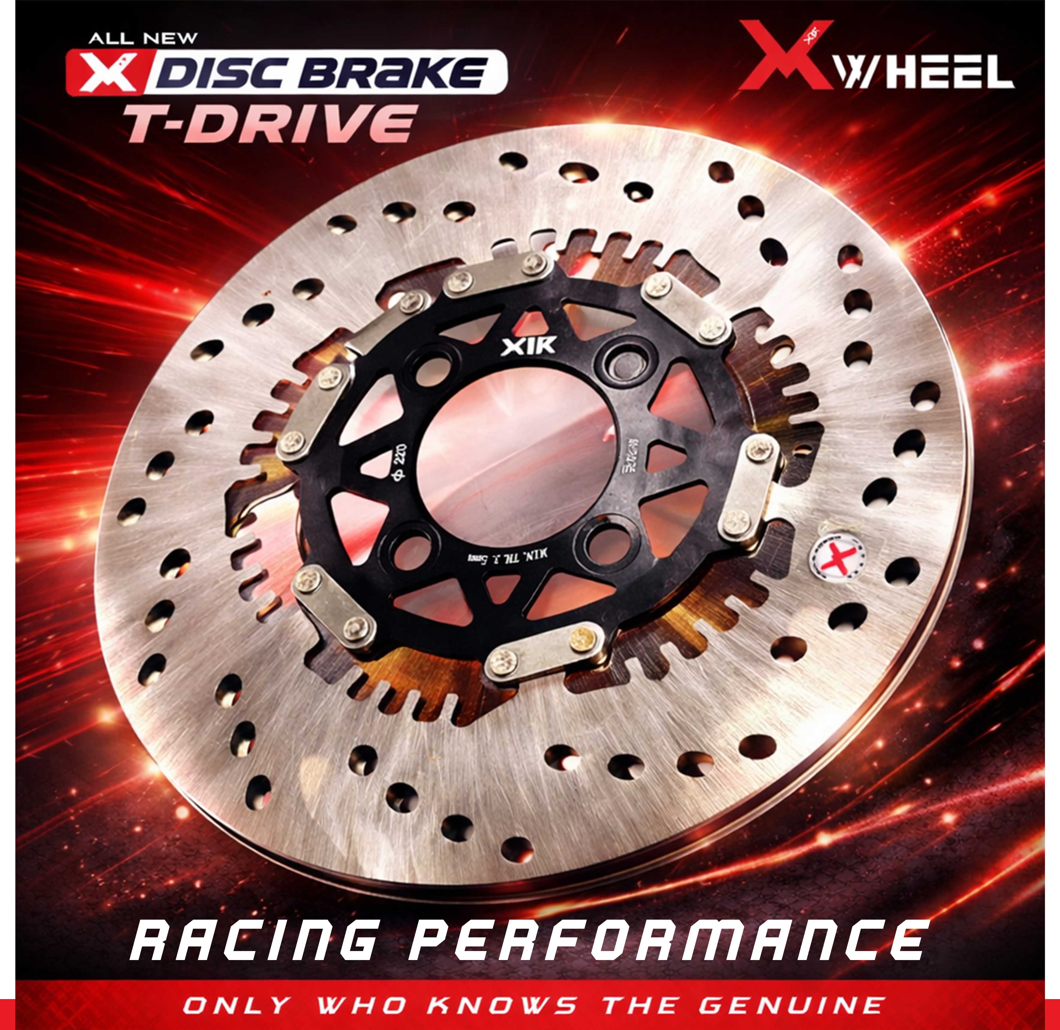 X-WHEEL T-Drive Brake Disc Right MXKING 135 220MM Black/Gold