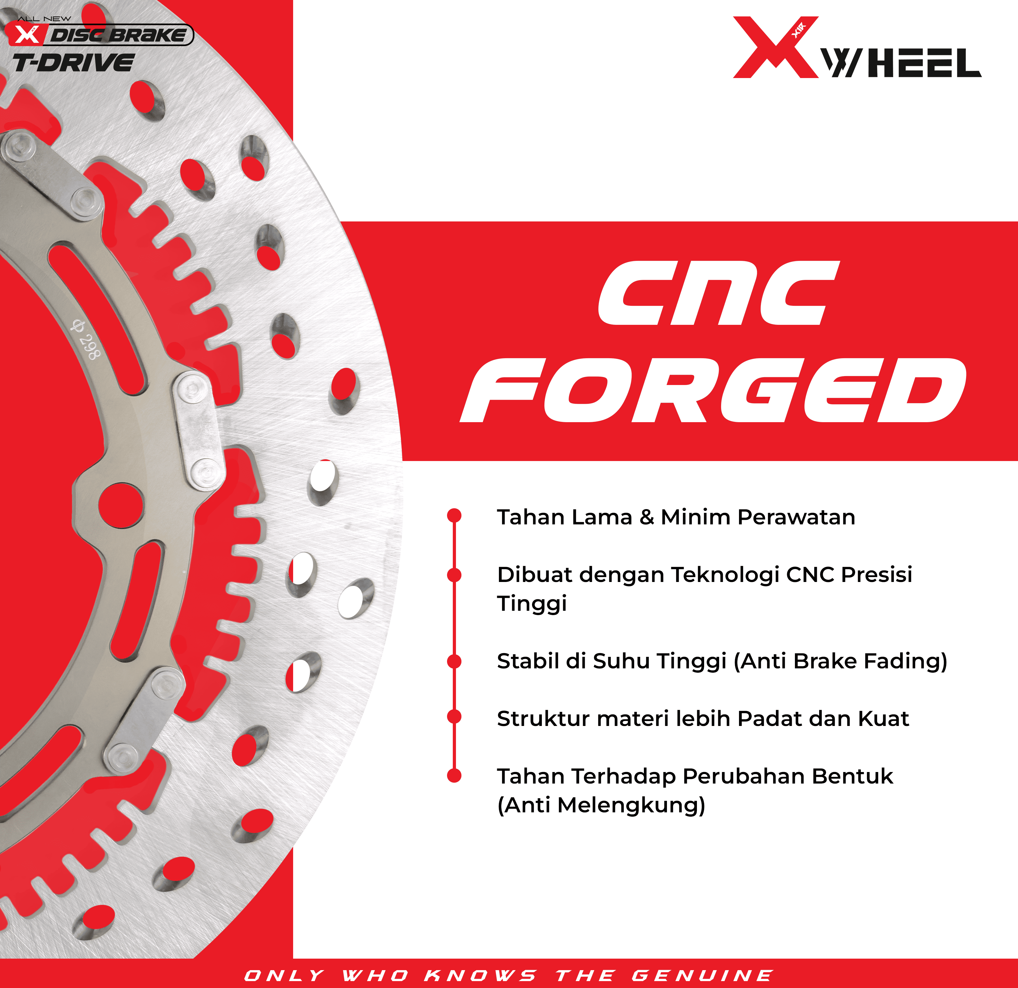 X-WHEEL T-Drive Brake Disc SUPRA RS150 298MM Black/Gold