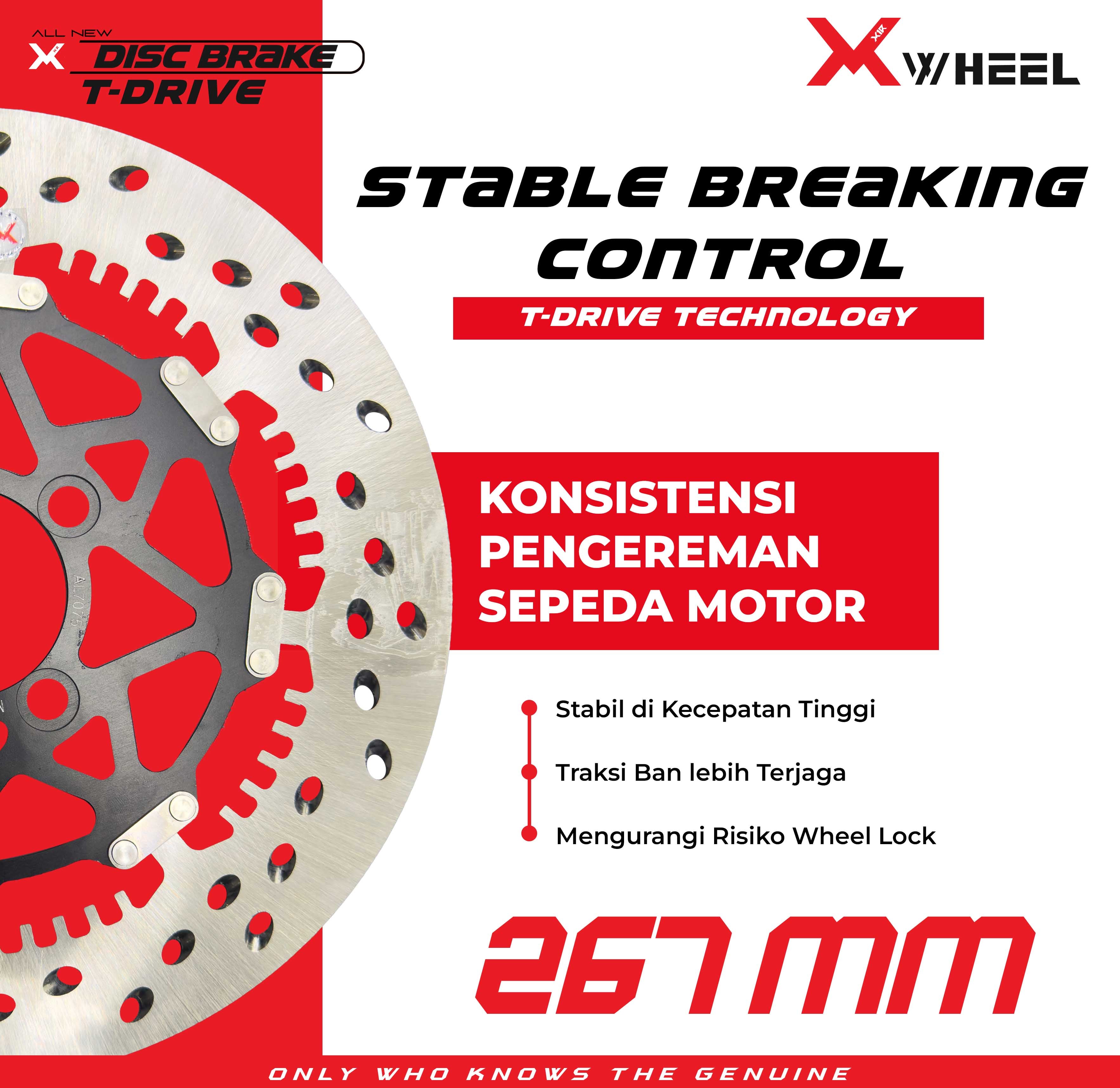 X-WHEEL T-Drive Brake Disc Left Vario 267MM Black