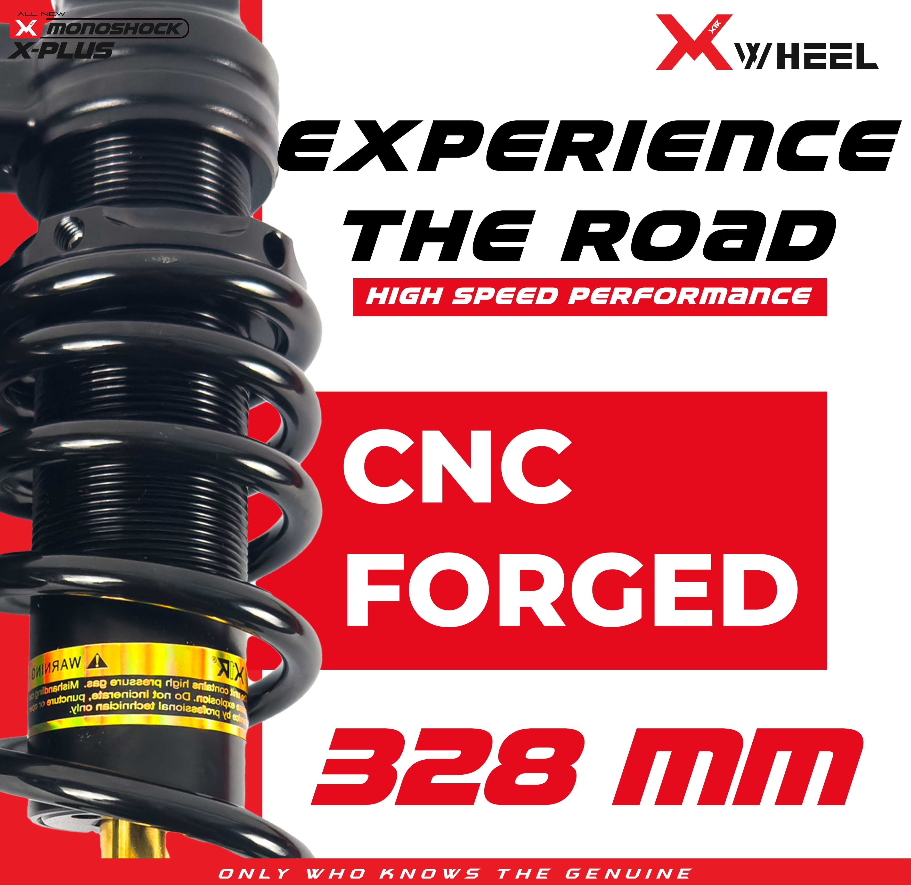 X-WHEEL Shock Breaker Mono O-Series X-Plus Vario 125/150 328MM Black Gold