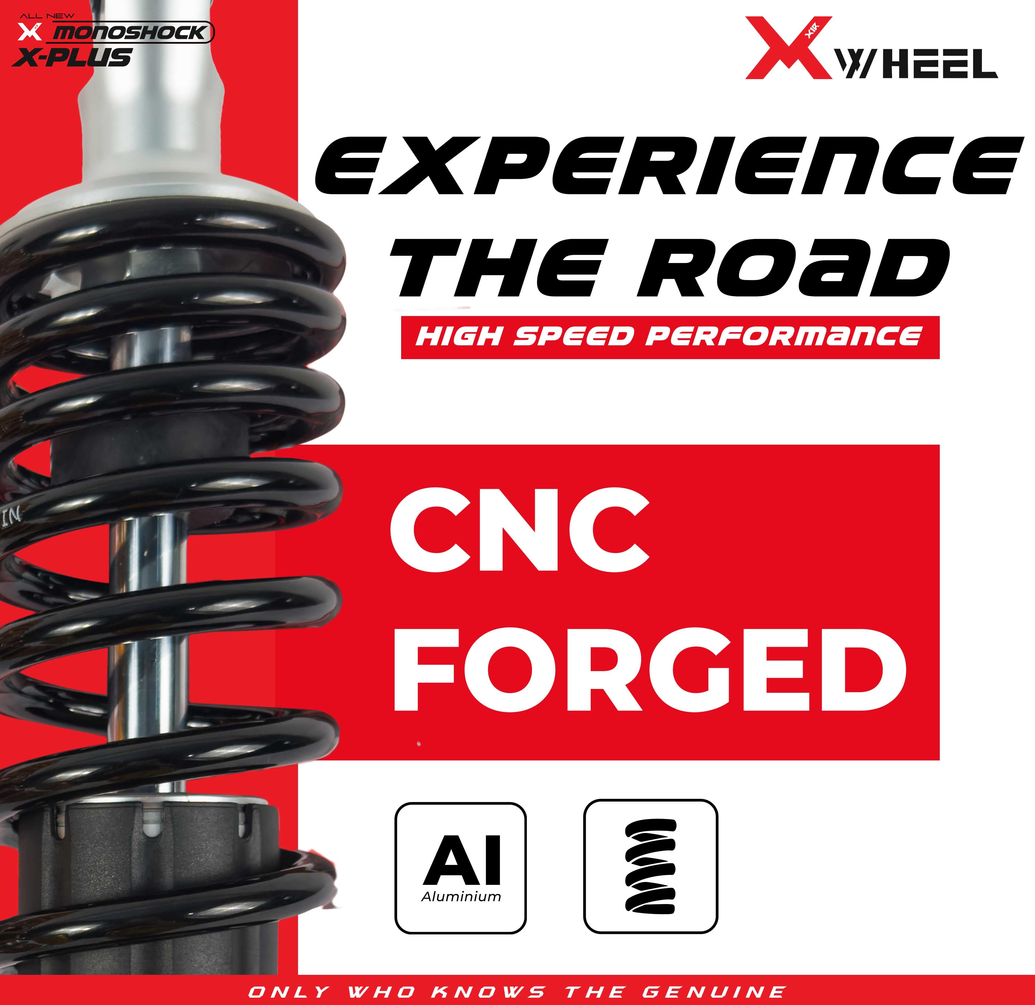 X-WHEEL Shock Breaker Mono O-Series X-Plus Vario 125/150 325FMM Tabung Bawah Gold/Black