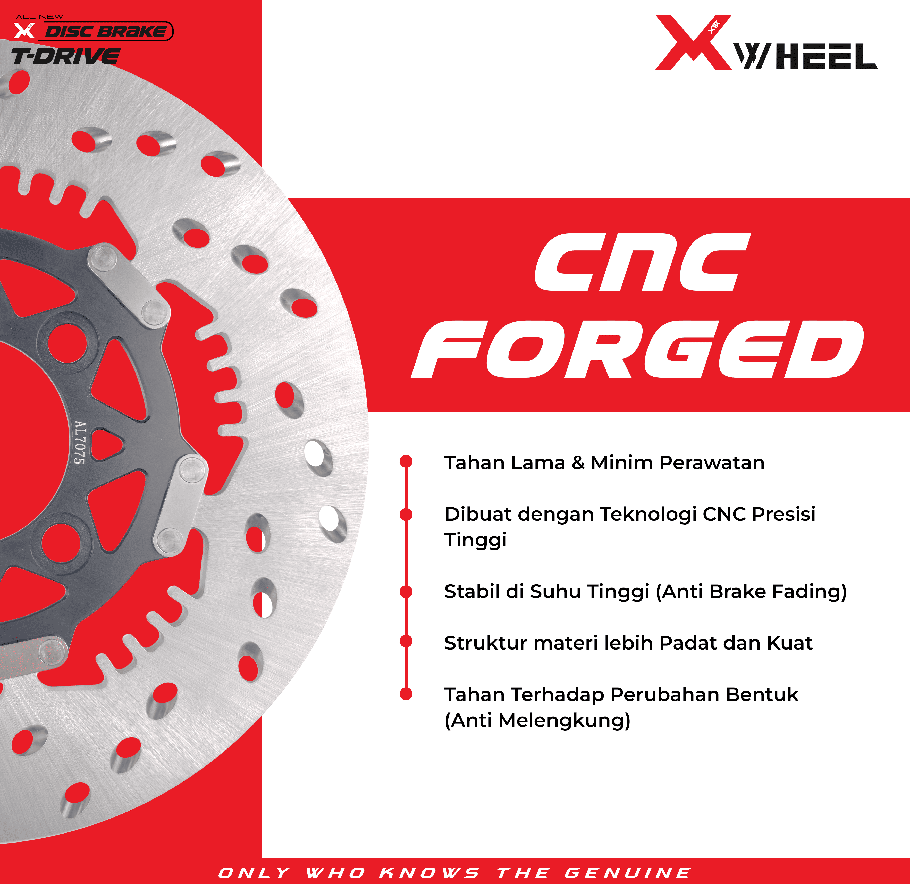 X-WHEEL T-Drive Brake Disc Left Vario 150 220MM Black/Gold