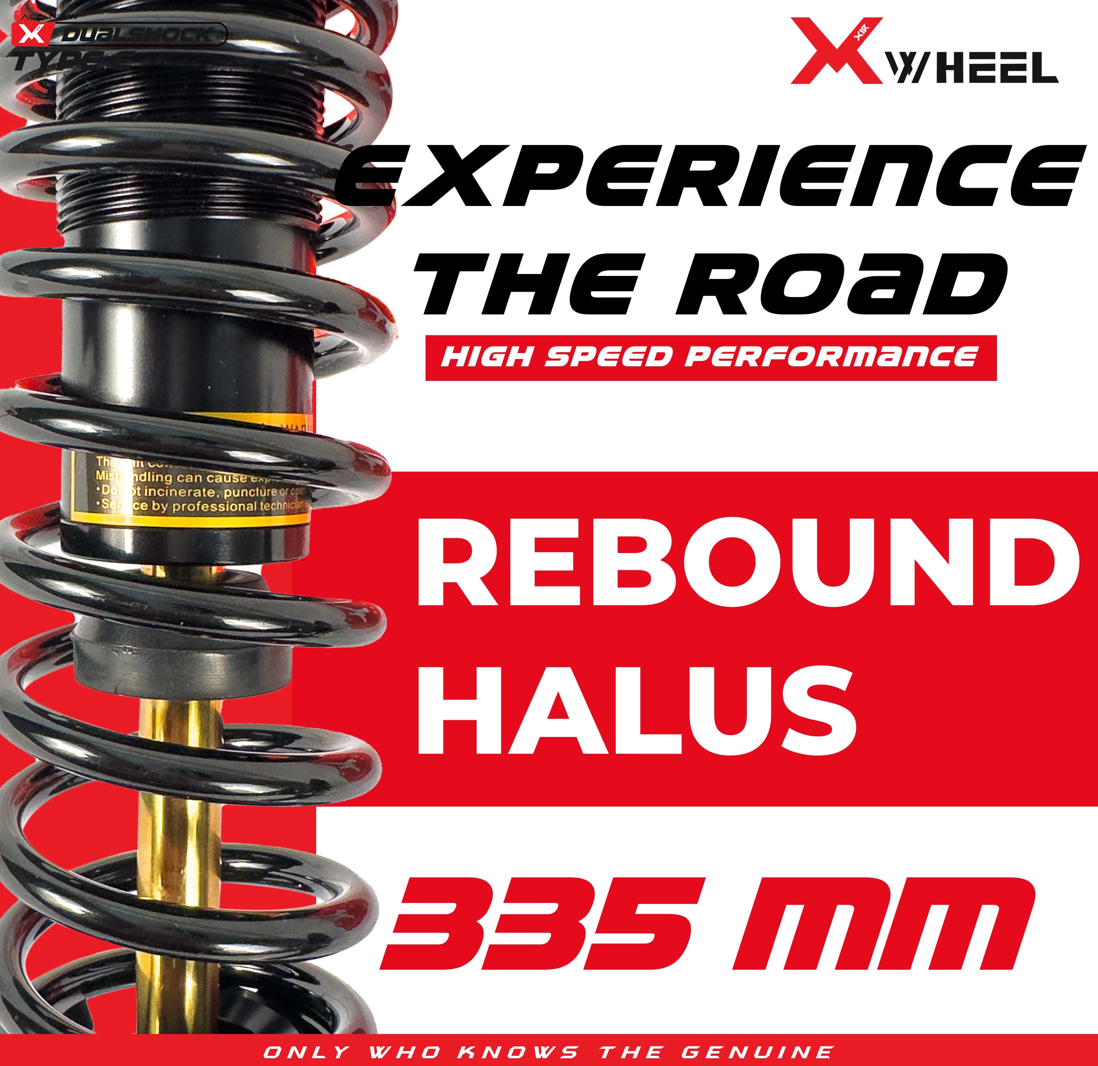 Shock Breaker Dual D-Series Type C Wave/Supra 125 335MM Black Gold/Black