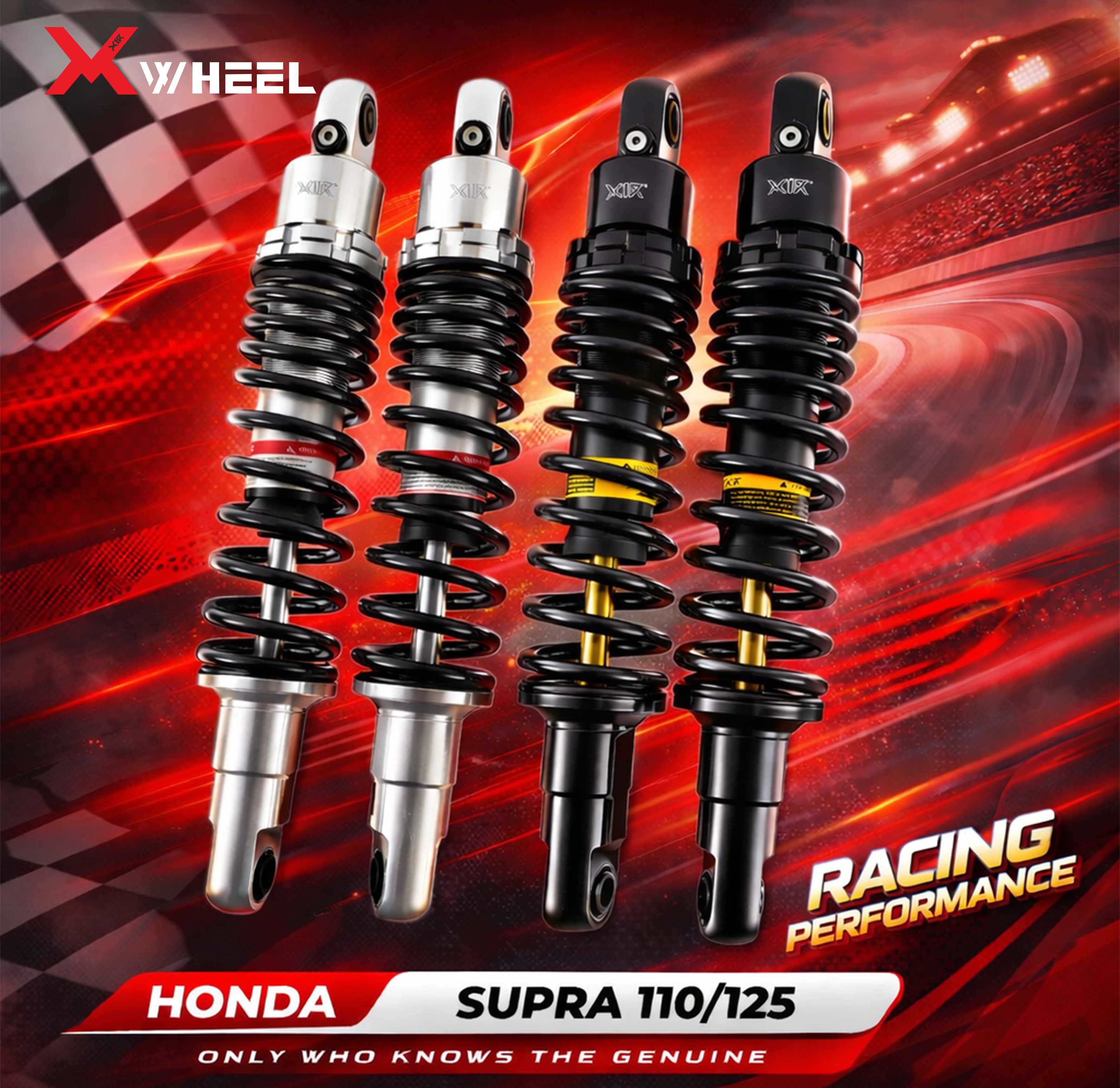 Shock Breaker Dual D-Series Type C Wave/Supra 125 335MM Black Gold/Black