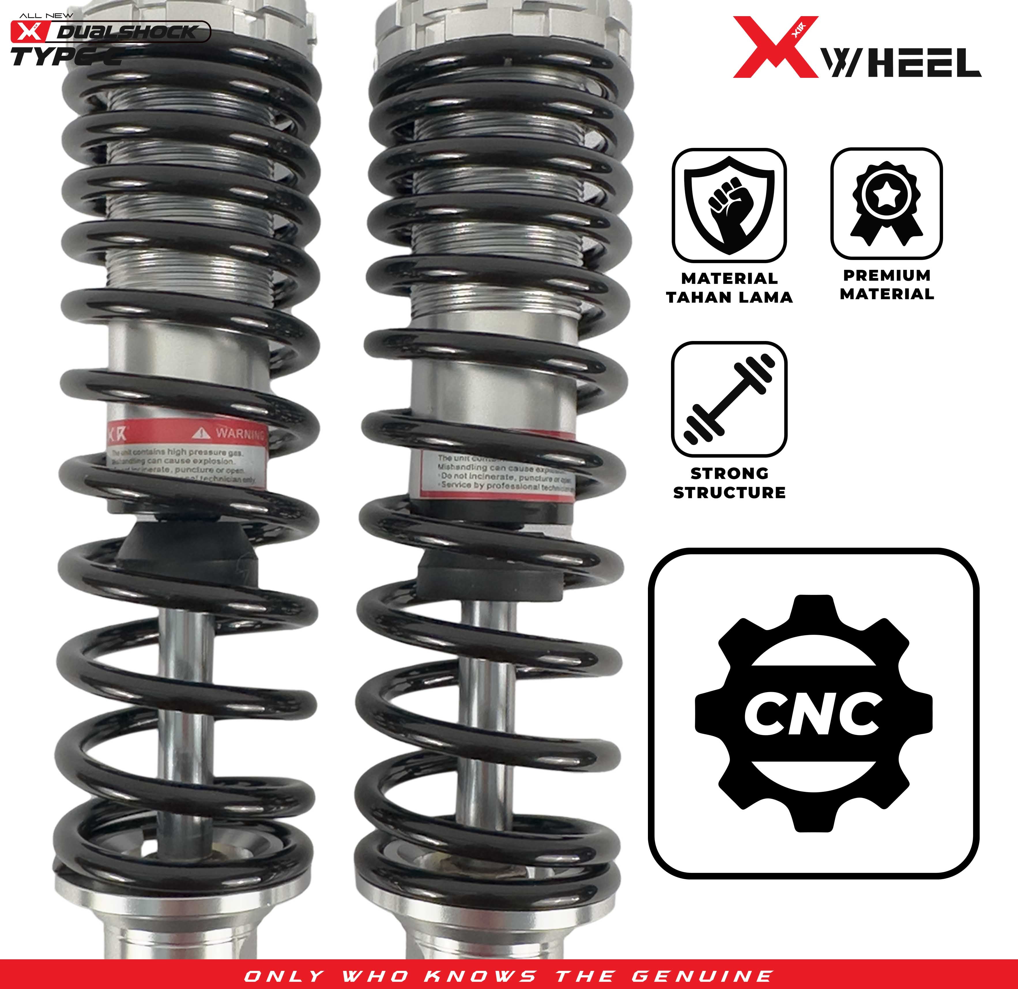 Shock Breaker Dual D-Series Type C Wave/Supra 125 335MM Black Gold/Black