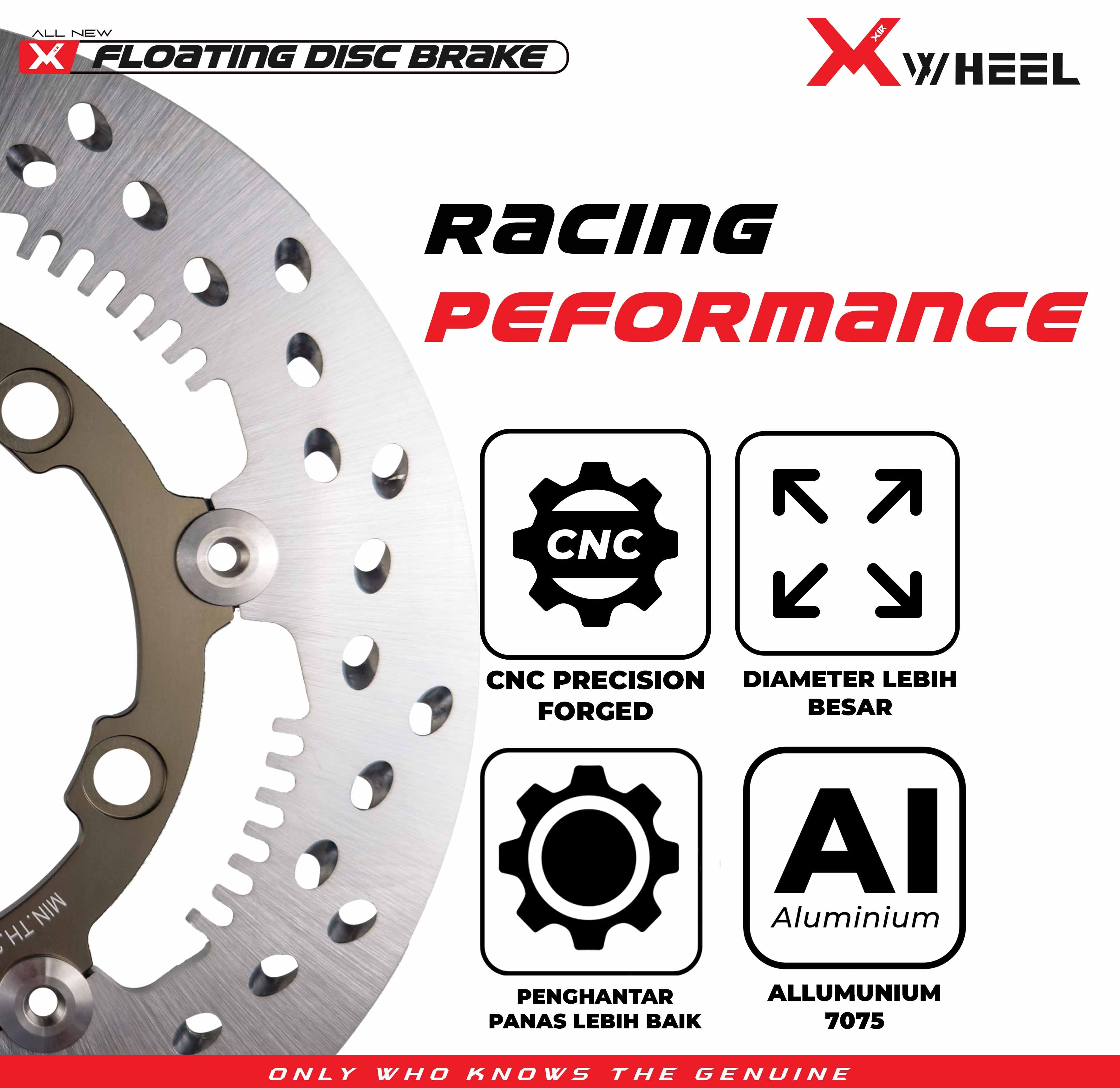 X-WHEEL Floating Brake Disc AL7075 MX KING150 267MM Black/Gold